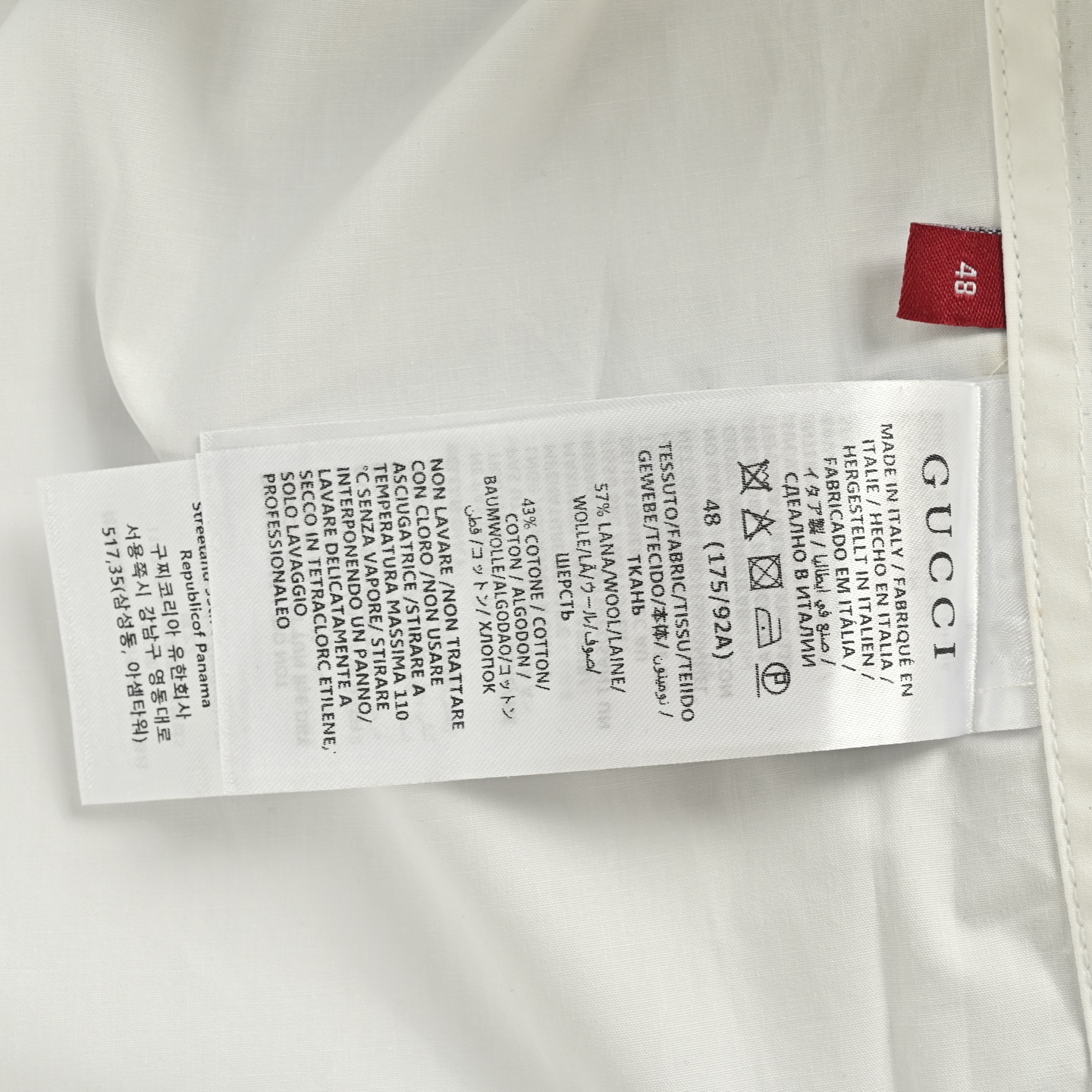 Gucci/古驰 25Fw 后背刺绣徽标衬衫 GUCCI新款衬衫胸口带有口袋
