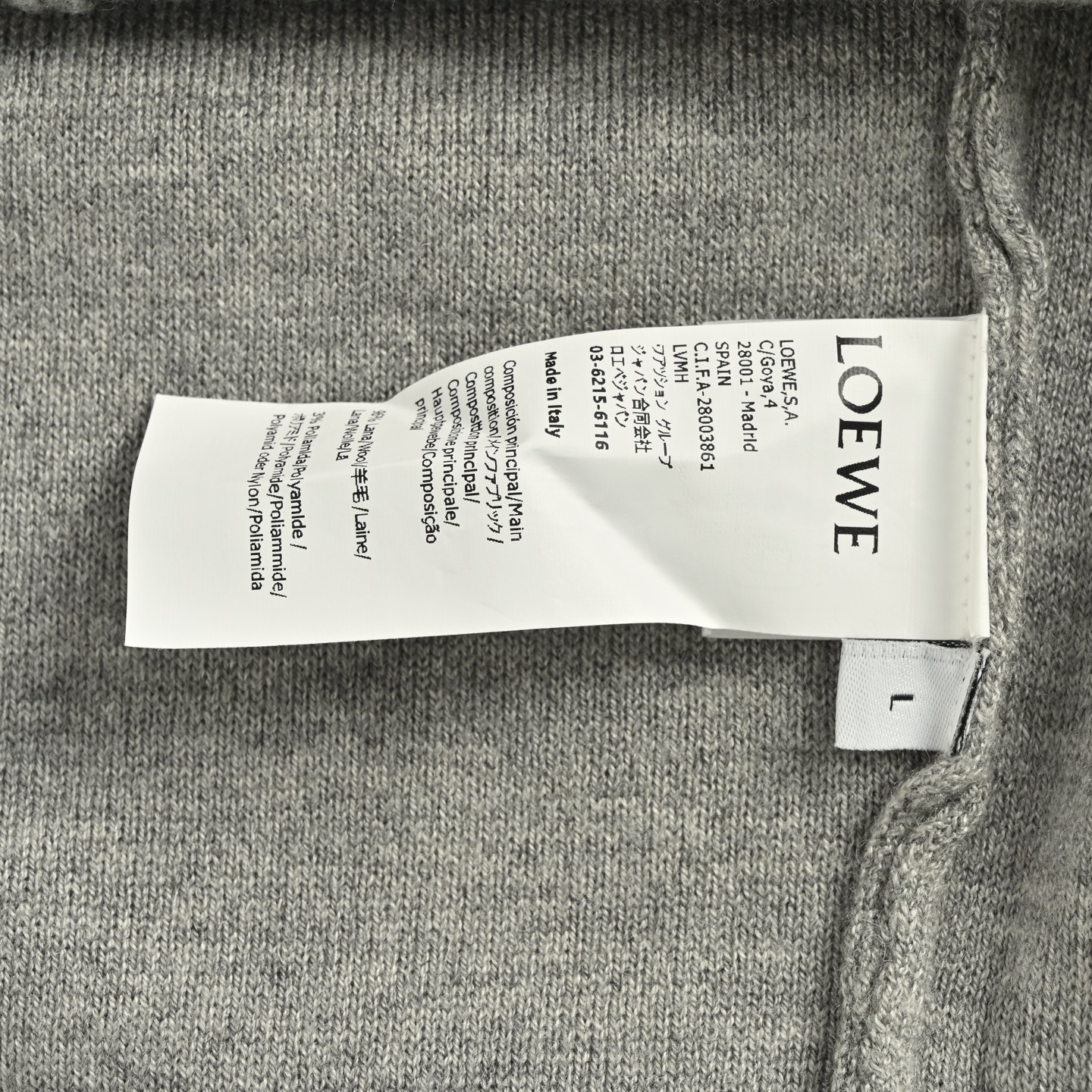 Loewe 罗意威 肘部浮雕刺绣圆领毛衣-Chinese UA Cheap High Quatity Brand Clothes Bags handbags Sneakers wholesale wholesaler seller from China Factory suppliers Fashion Clothing Shoes best Quality Beautiful Price Loewe 罗意威 肘部浮雕刺绣圆领毛衣