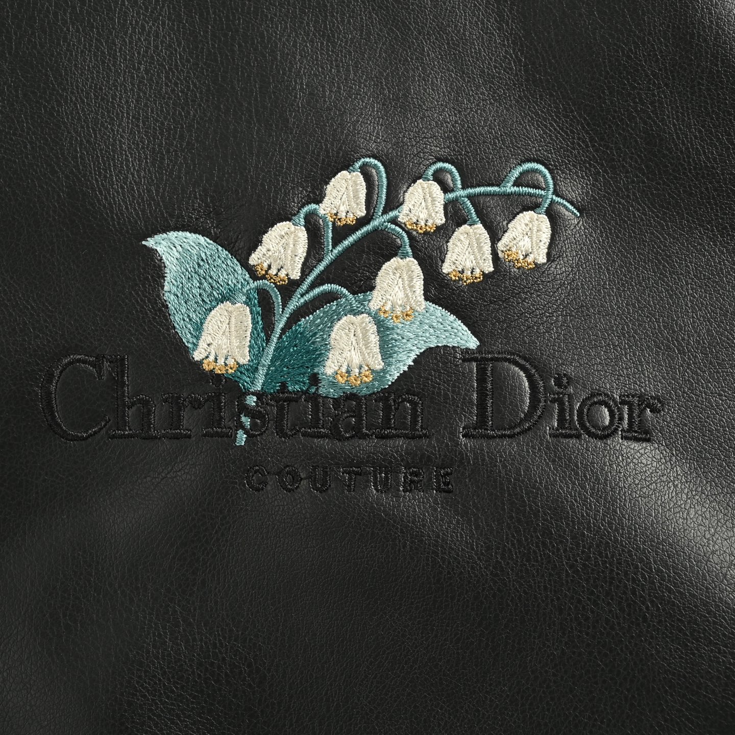 Dior/迪奥 25Fw 铃兰花刺绣皮衣夹克外套