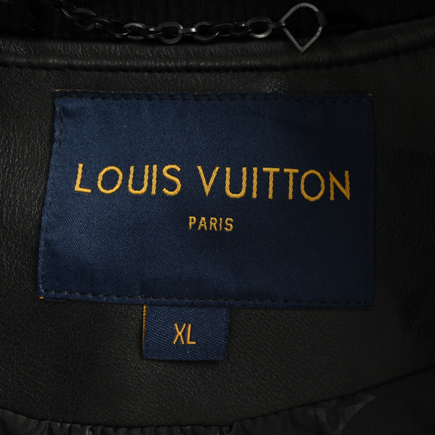Louis Vuitton/路易威登 25Fw 珠片logo皮衣夹克外套