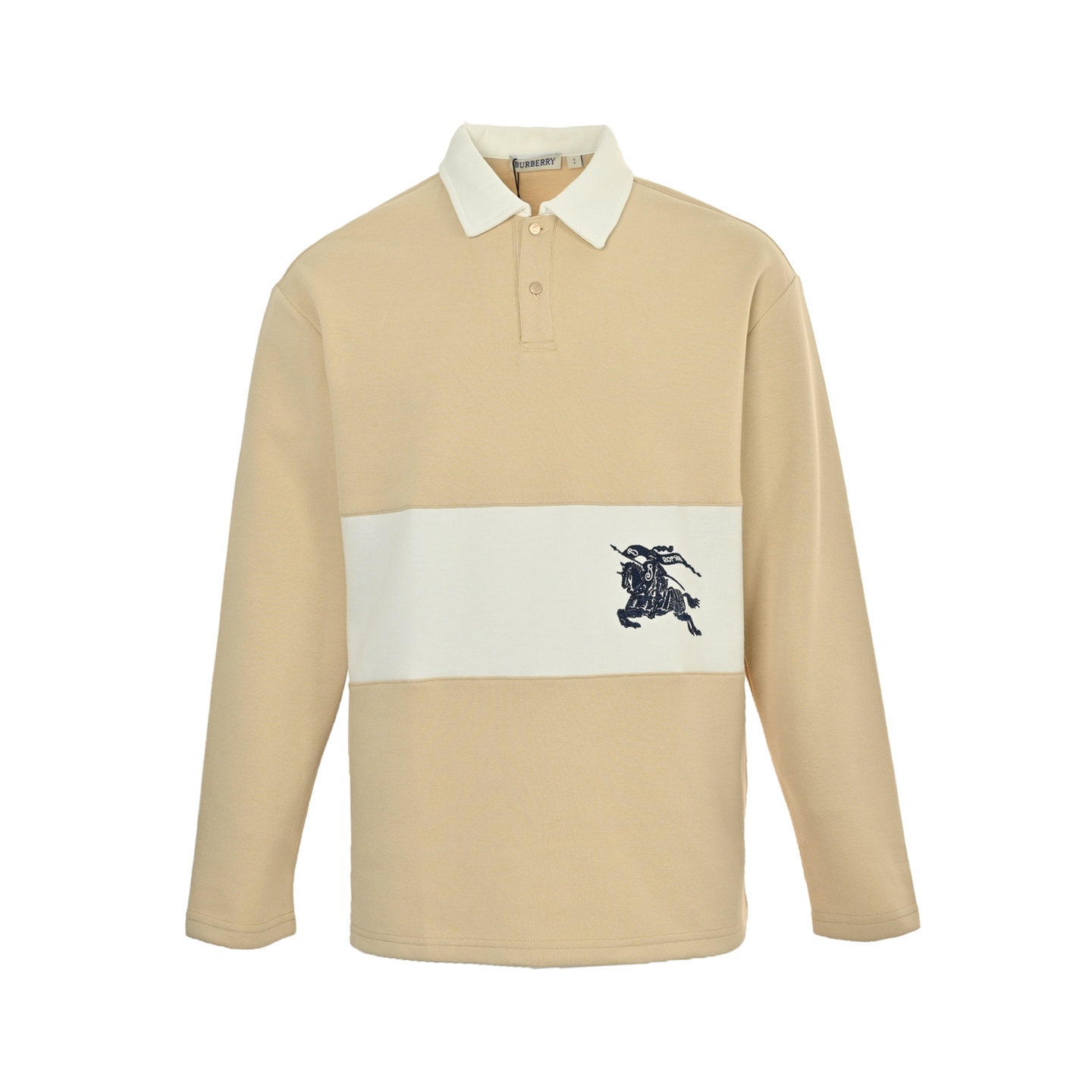 Burberry/巴宝莉 25Fw 拼接战马翻领Polo长袖 Burberry/巴宝莉 25Fw 拼接战马翻领Polo长袖