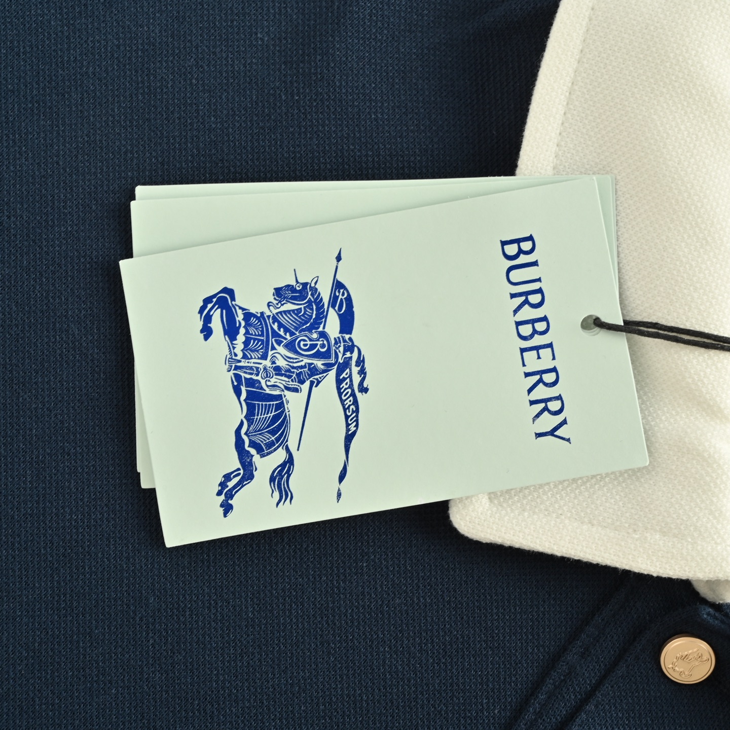 Burberry/巴宝莉 25Fw 拼接战马翻领Polo长袖