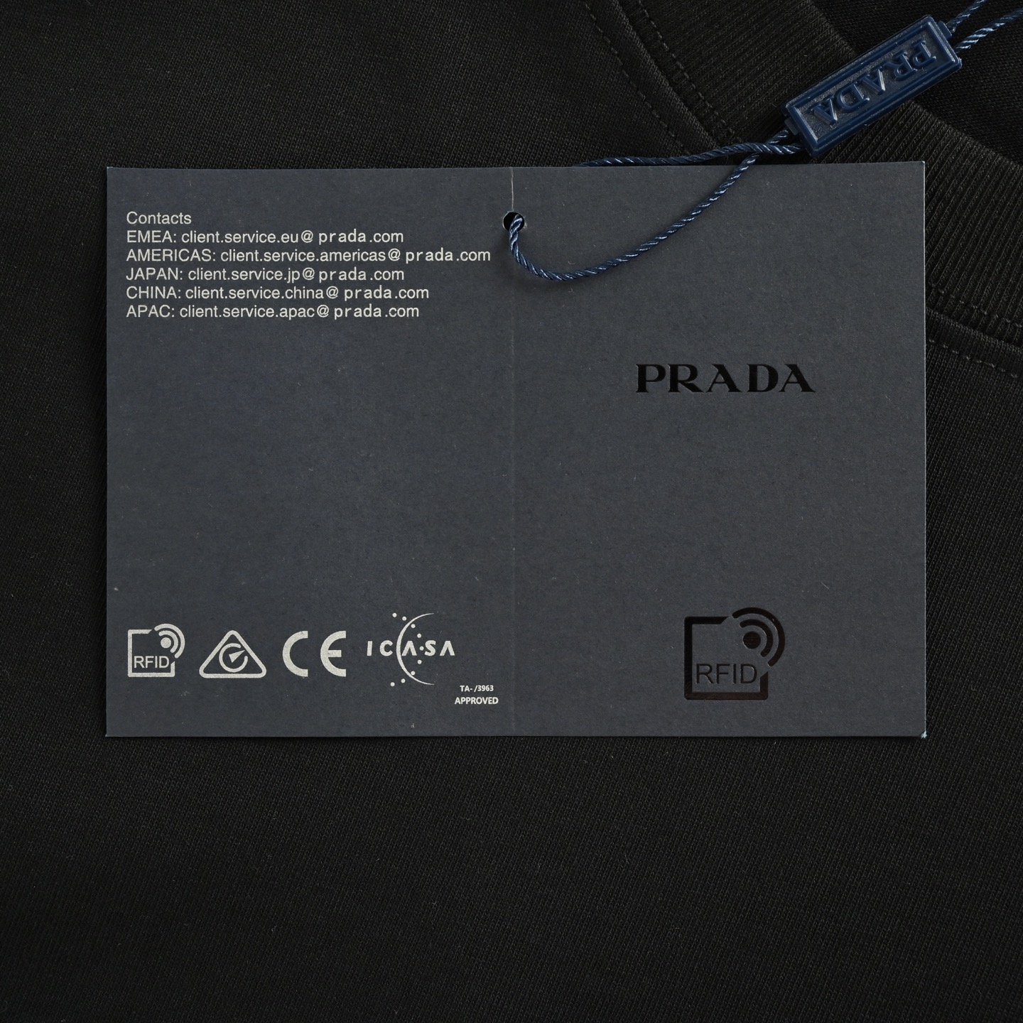 Prada/普拉达 红色硅胶饰条口袋刺绣短袖