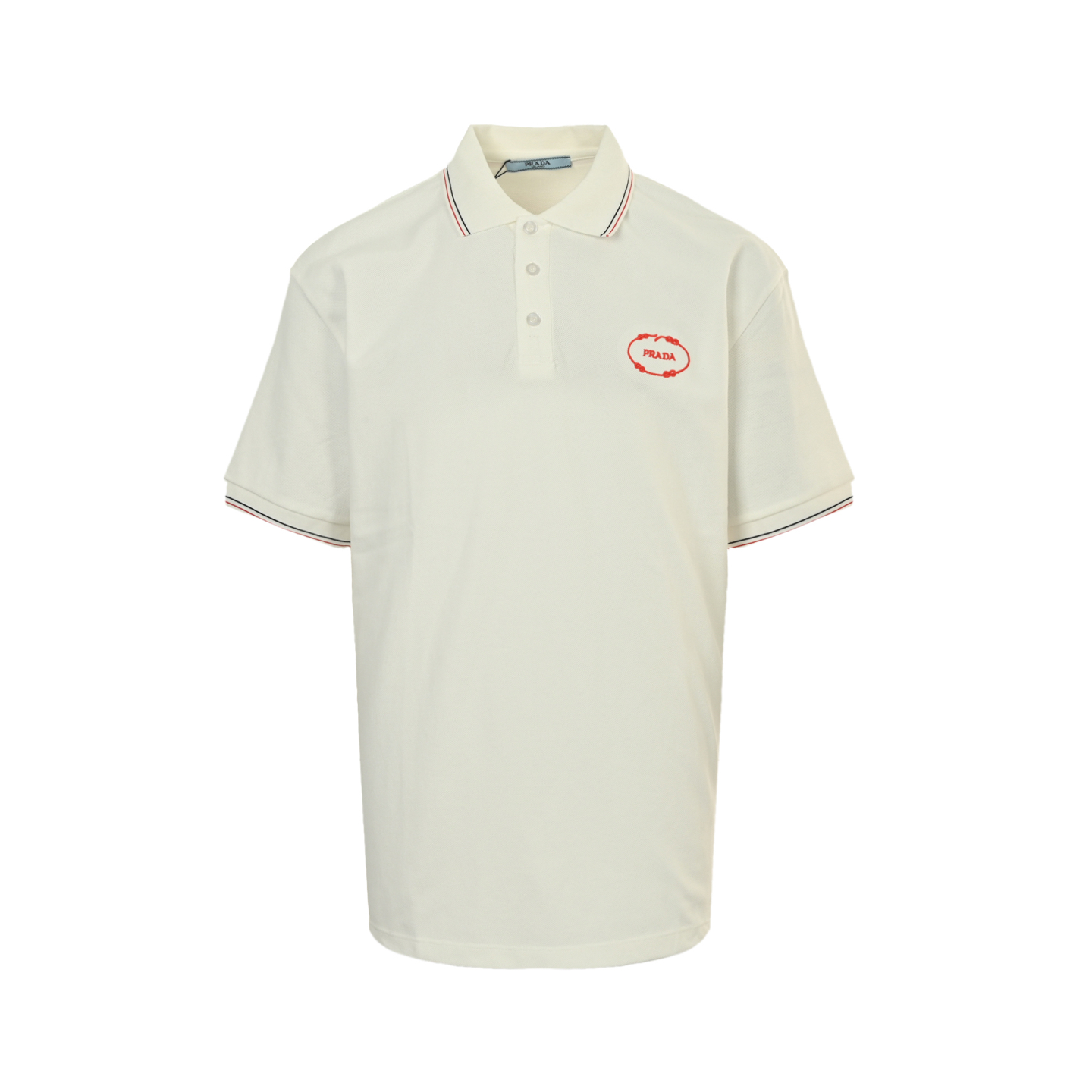 Prada/普拉达 25Fw 红色logo刺绣Polo短袖 Prada/普拉达 25Fw 红色logo刺绣Polo短袖