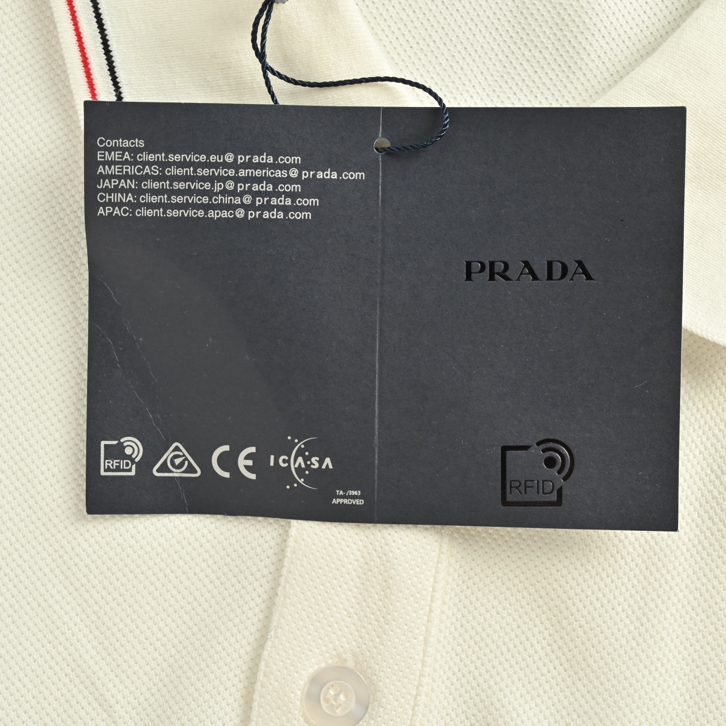 Prada/普拉达 25Fw 红色logo刺绣Polo短袖 Prada/普拉达 25Fw 红色logo刺绣Polo短袖