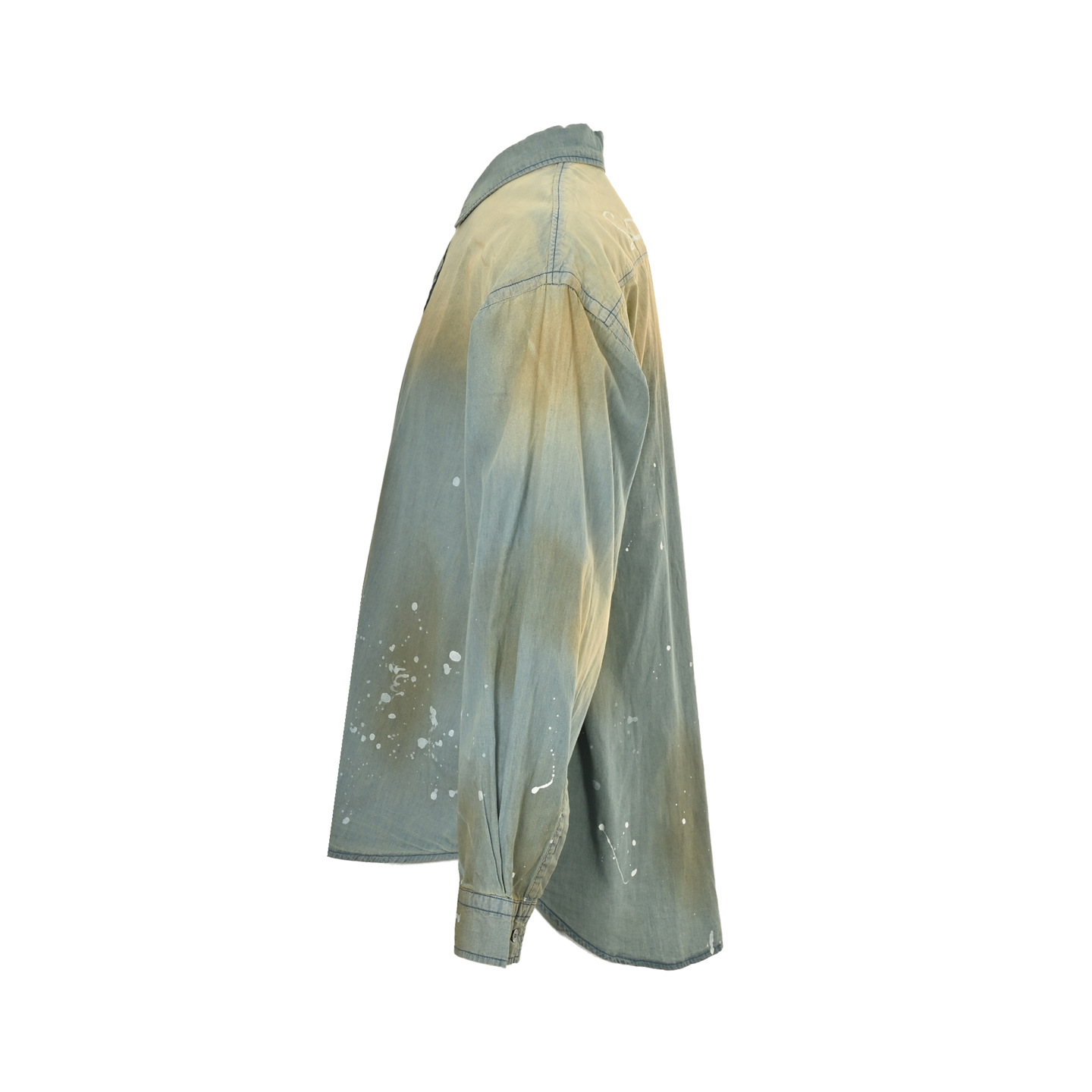 Acne Studios 25Fw 泼墨做旧牛仔长袖衬衫-High Quatity Cheap Brand wholesale wholesaler seller Clothes Bags handbags Sneakers Top Fashion Clothing Shoes from China Factory Chinese suppliers best Quality Beautiful Price Acne Studios 25Fw 泼墨做旧牛仔长袖衬衫