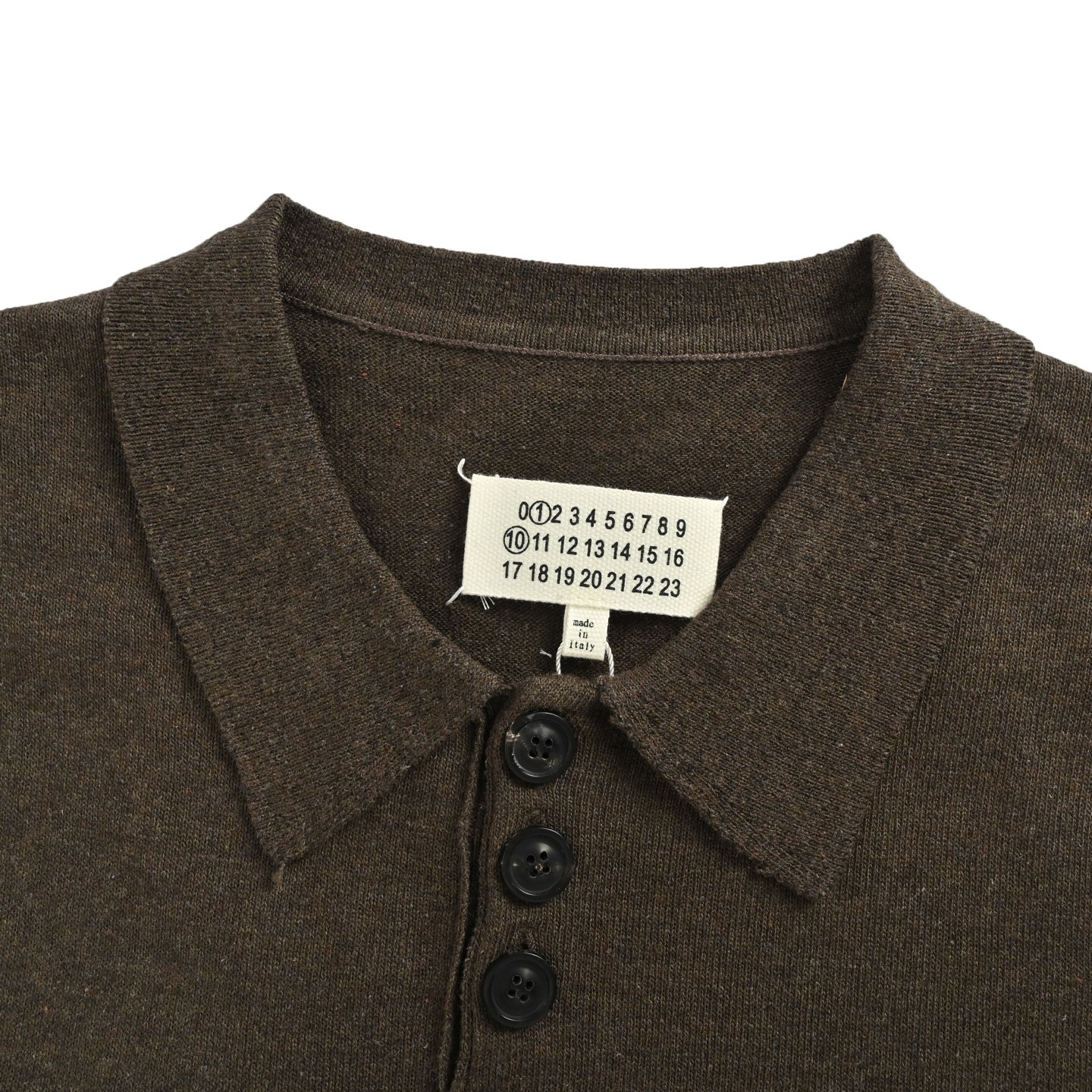 Maison Margiela/马吉拉 25Fw 麂皮补丁羊毛Polo毛衣