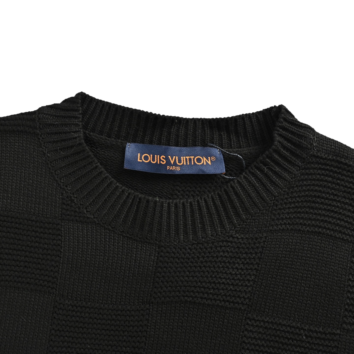 Louis Vuitton/路易威登 别针棋盘格圆领毛衣