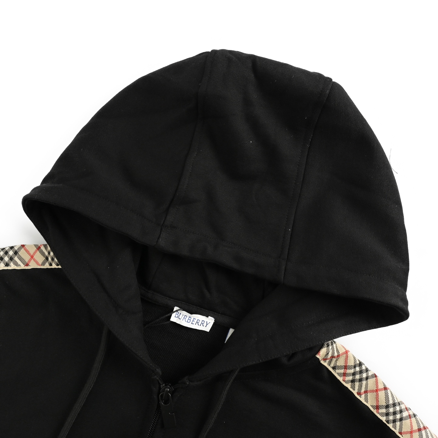 Burberry/巴宝莉 格纹织带战马刺绣拉链连帽外套-High Quatity Cheap Brand wholesale wholesaler seller Clothes Bags handbags Sneakers Top Fashion Clothing Shoes from China Factory Chinese suppliers best Quality Beautiful Price Burberry/巴宝莉 格纹织带战马刺绣拉链连帽外套