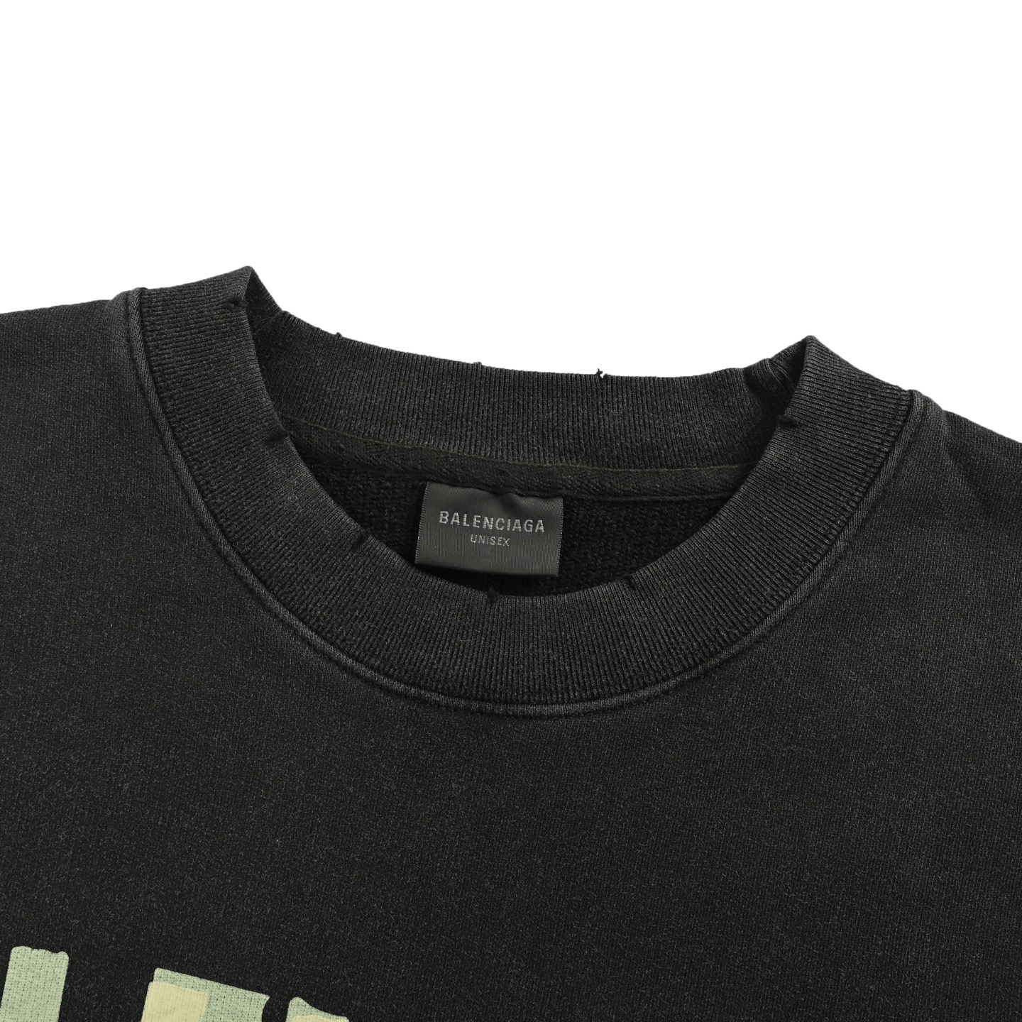 Balenciaga/巴黎世家 25Fw 美纹纸胶带印花圆领卫衣