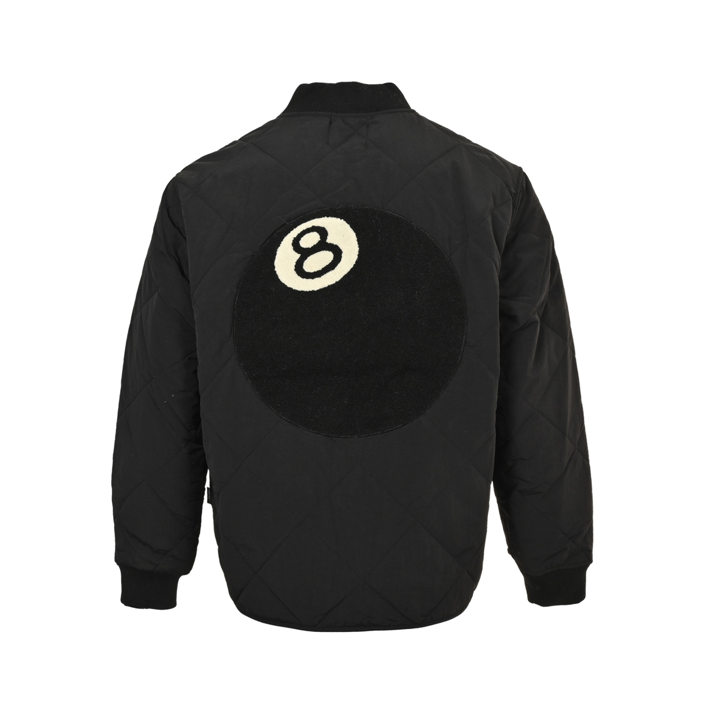 Stussy/斯图西 黑八台球拉链棉服夹克外套