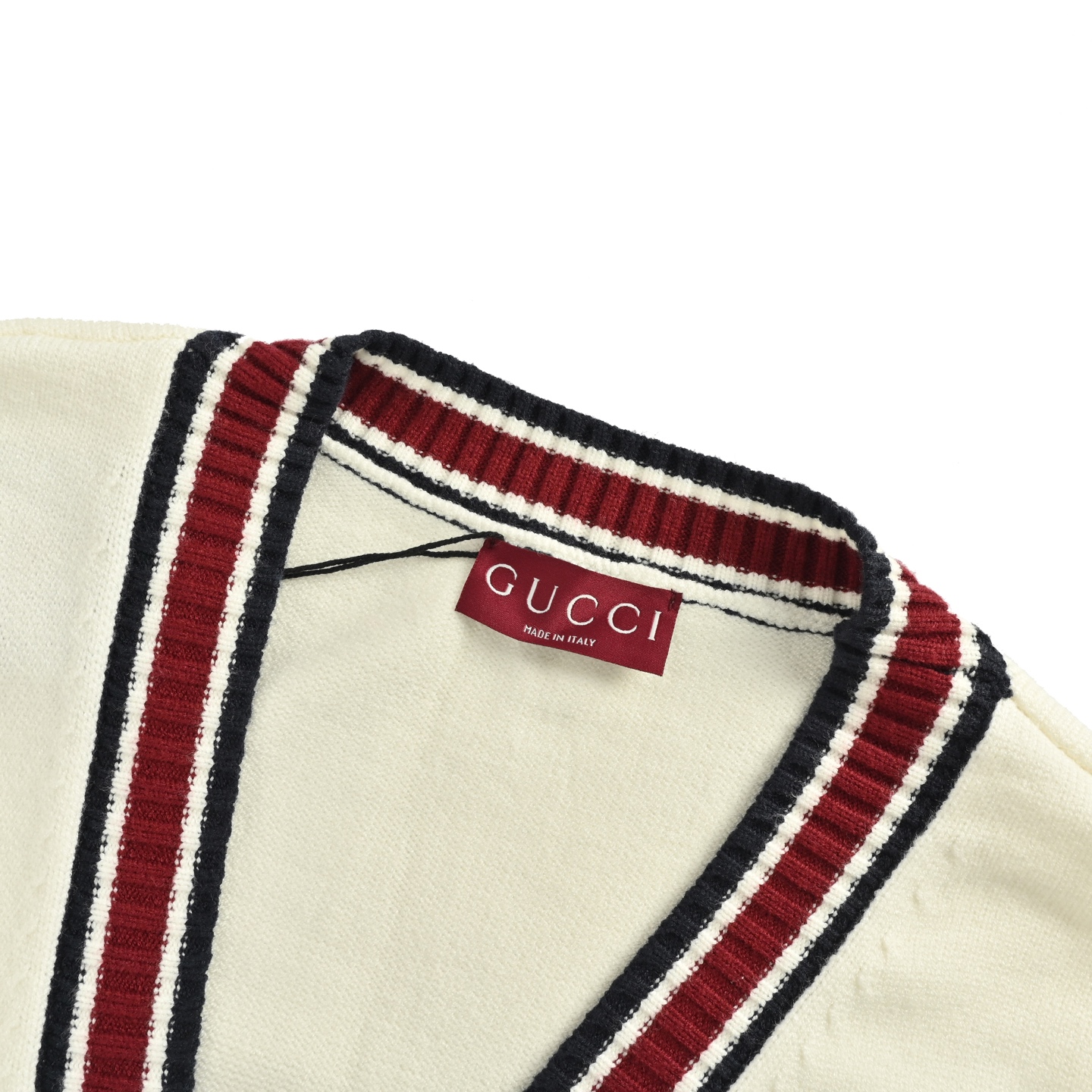Gucci/古驰 25Fw 橄榄球提花针织开衫毛衣