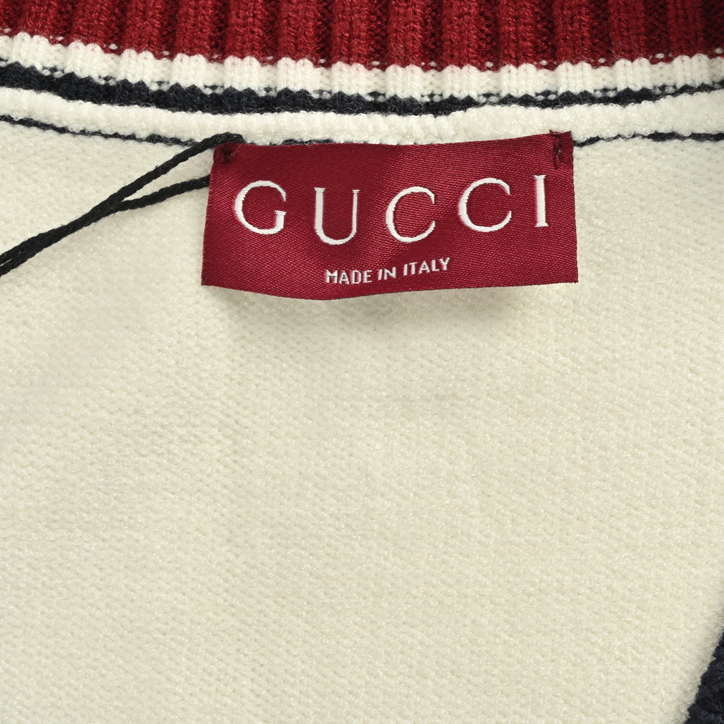 Gucci/古驰 25Fw 橄榄球提花针织开衫毛衣