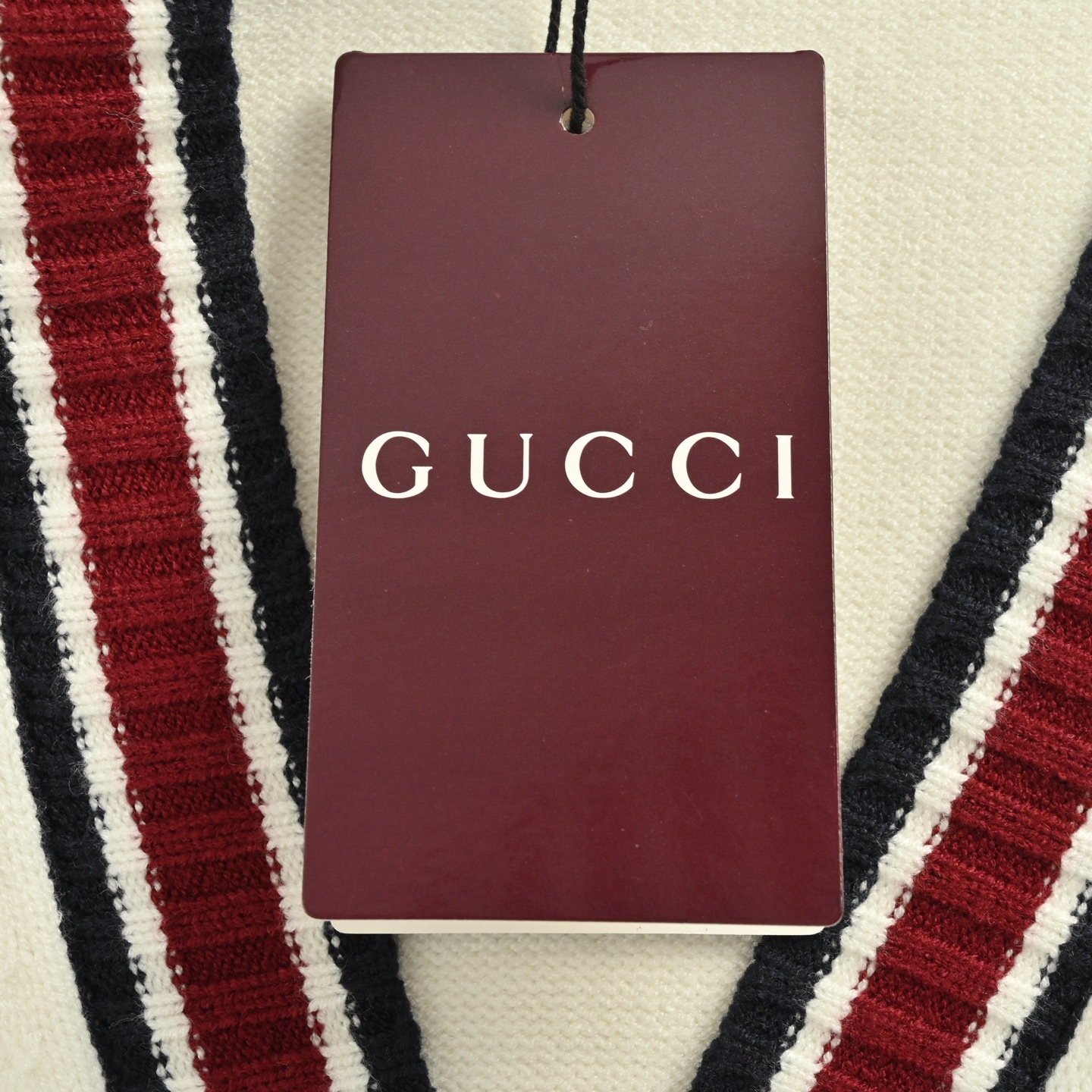 Gucci/古驰 25Fw 橄榄球提花针织开衫毛衣