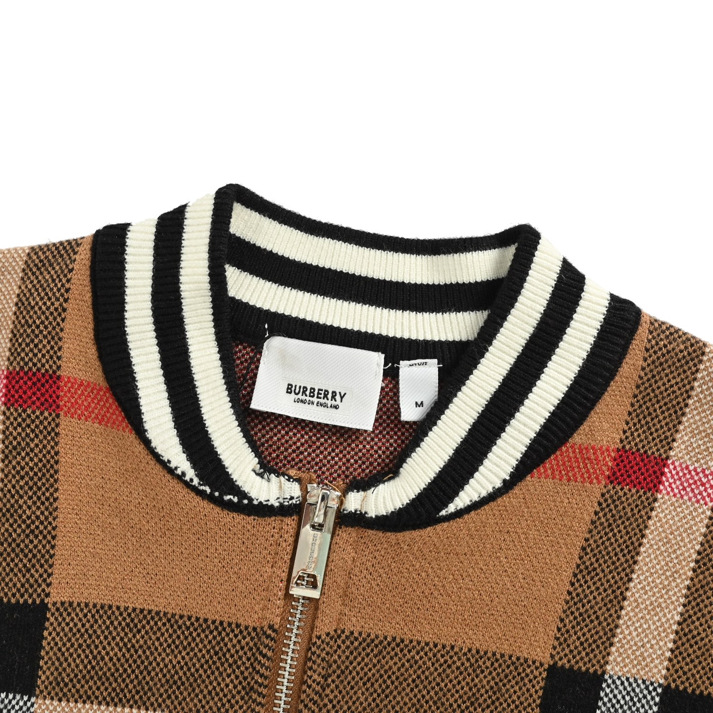 Burberry/巴宝莉 经典条纹格子拉链毛衣针织开衫-High Quatity Cheap Brand wholesale wholesaler seller Clothes Bags handbags Sneakers Top Fashion Clothing Shoes from China Factory Chinese suppliers best Quality Beautiful Price Burberry/巴宝莉 经典条纹格子拉链毛衣针织开衫