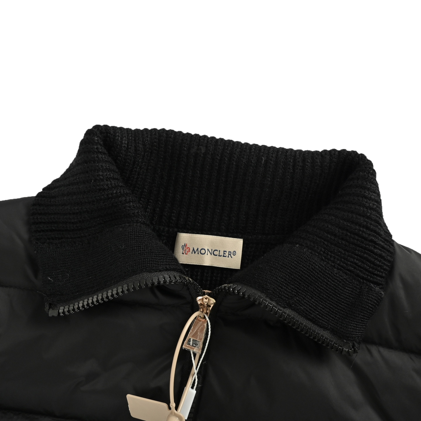 Moncler/蒙口 女士针织拼接收腰羽绒服