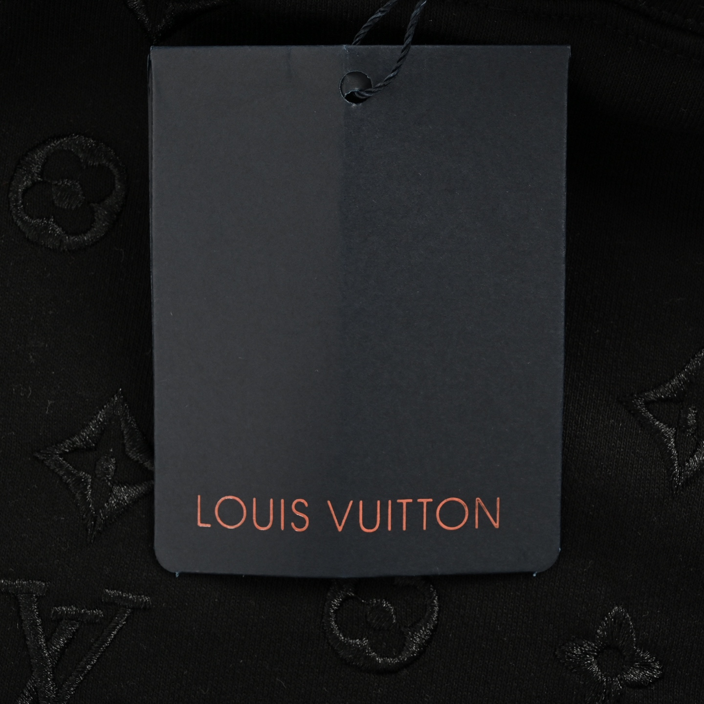 Louis Vuitton/路易威登 25Fw 老花刺绣半身拼接连帽卫衣