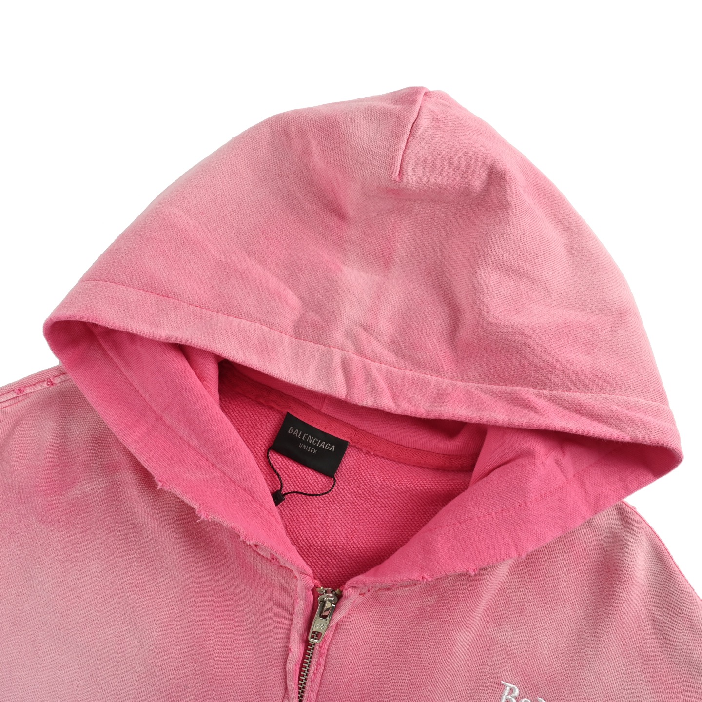 Balenciaga/巴黎世家 重工扎染可乐刺绣炒雪花拉链连帽外套