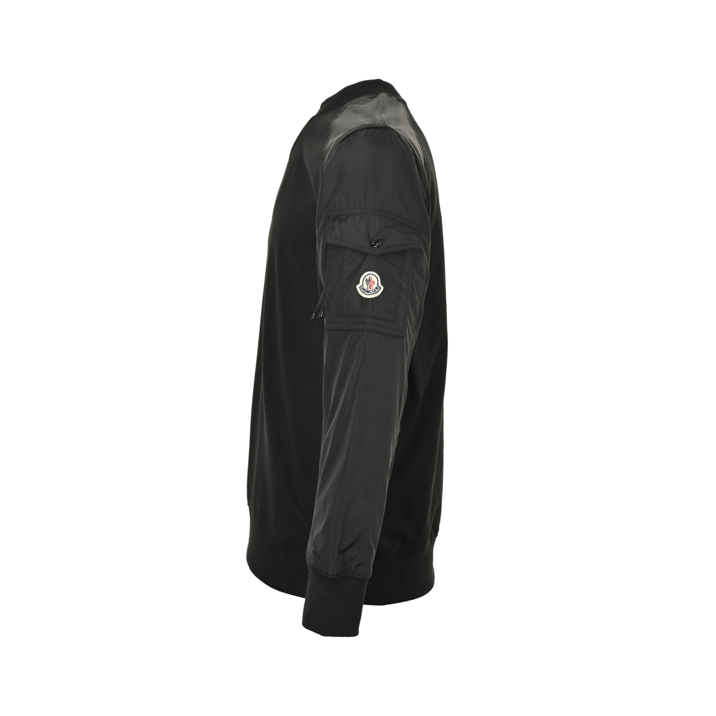 Moncler/蒙口 25Fw 袖袋尼龙拼接圆领卫衣