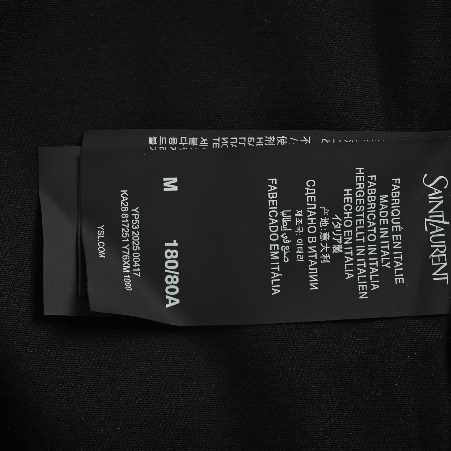SaintLaurent/圣罗兰 口袋刺绣字母帆布衬衫外套