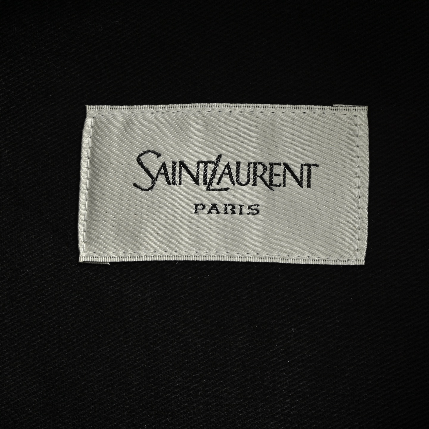 SaintLaurent/圣罗兰 口袋刺绣字母帆布衬衫外套