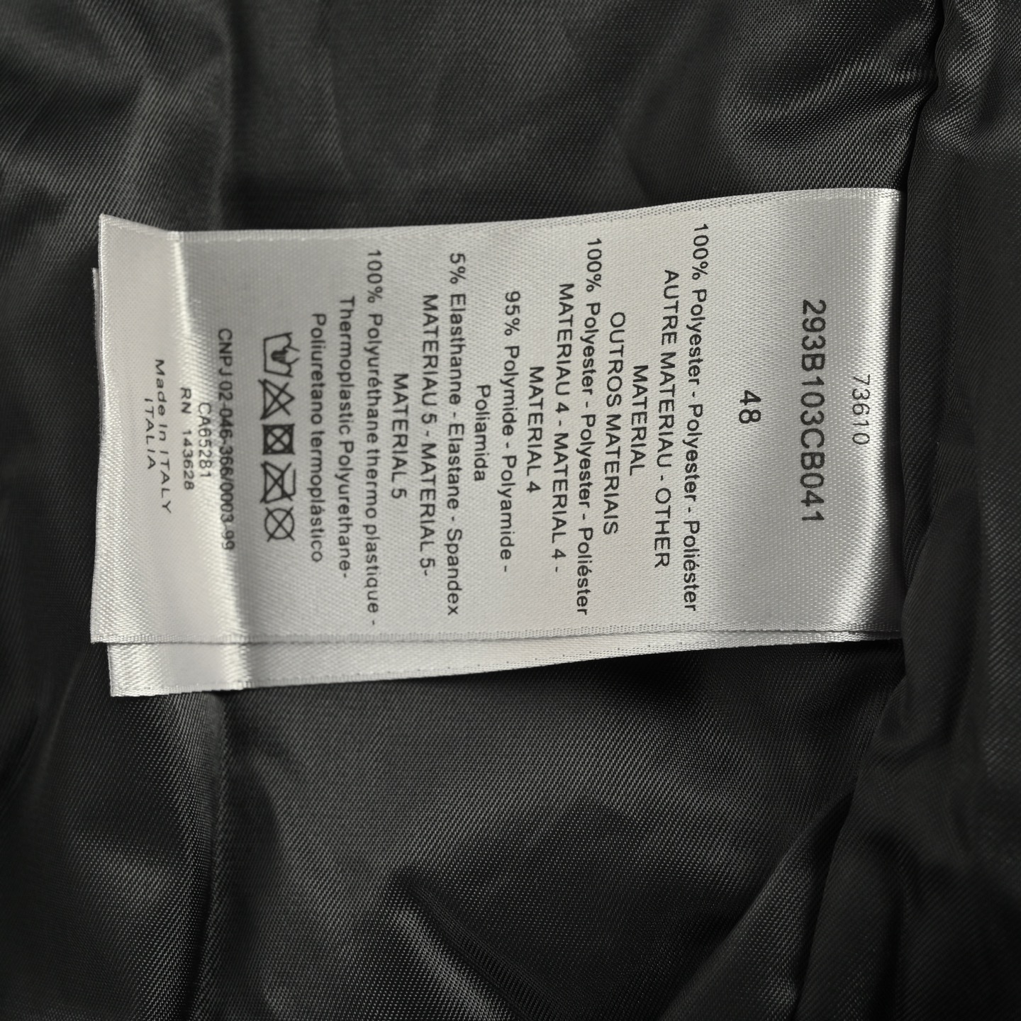 Dior/迪奥 后背银标刺绣棉服飞行夹克外套