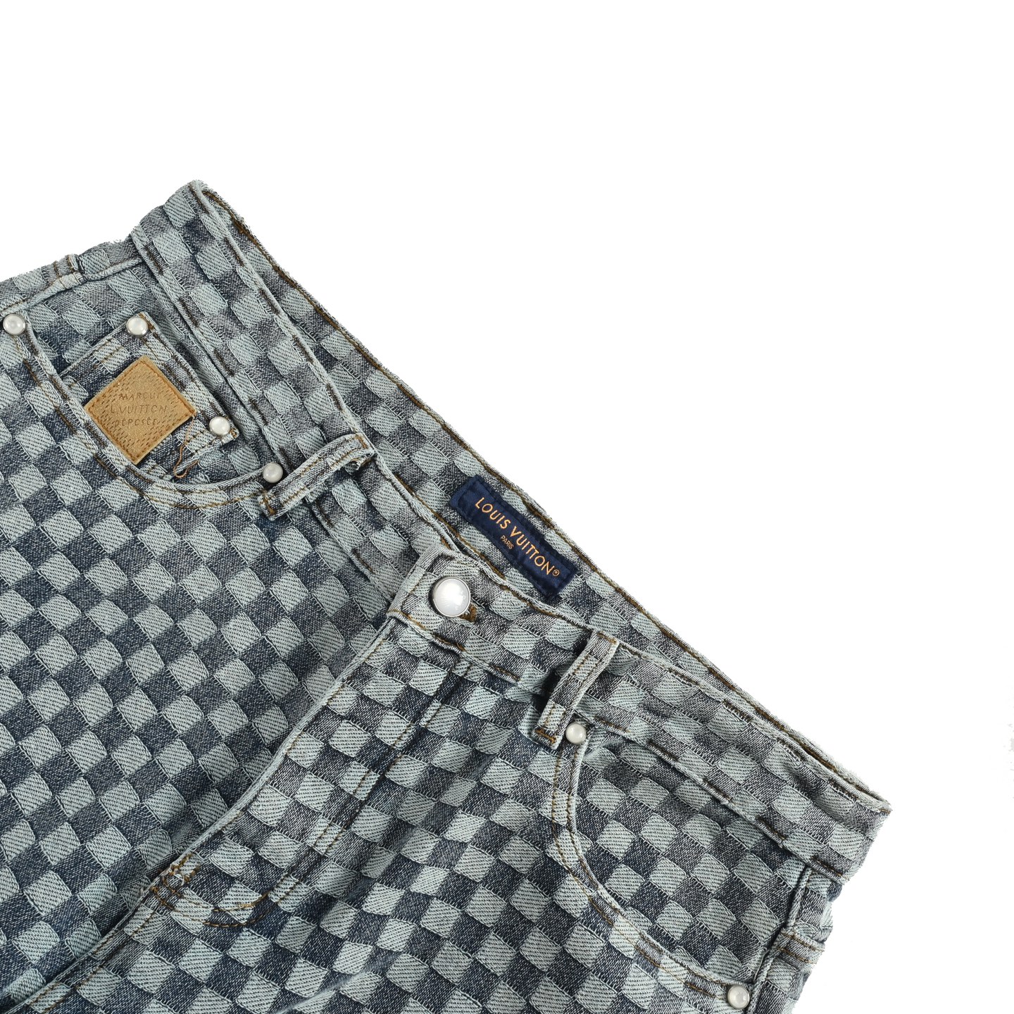 Louis Vuitton/路易威登 25Fw 棋盘格牛仔裤-High Quatity Cheap Brand wholesale wholesaler seller Clothes Bags handbags Sneakers Top Fashion Clothing Shoes from China Factory Chinese suppliers best Quality Beautiful Price Louis Vuitton/路易威登 25Fw 棋盘格牛仔裤