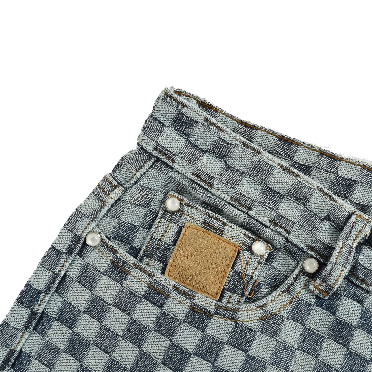 Louis Vuitton/路易威登 25Fw 棋盘格牛仔裤-High Quatity Cheap Brand wholesale wholesaler seller Clothes Bags handbags Sneakers Top Fashion Clothing Shoes from China Factory Chinese suppliers best Quality Beautiful Price Louis Vuitton/路易威登 25Fw 棋盘格牛仔裤