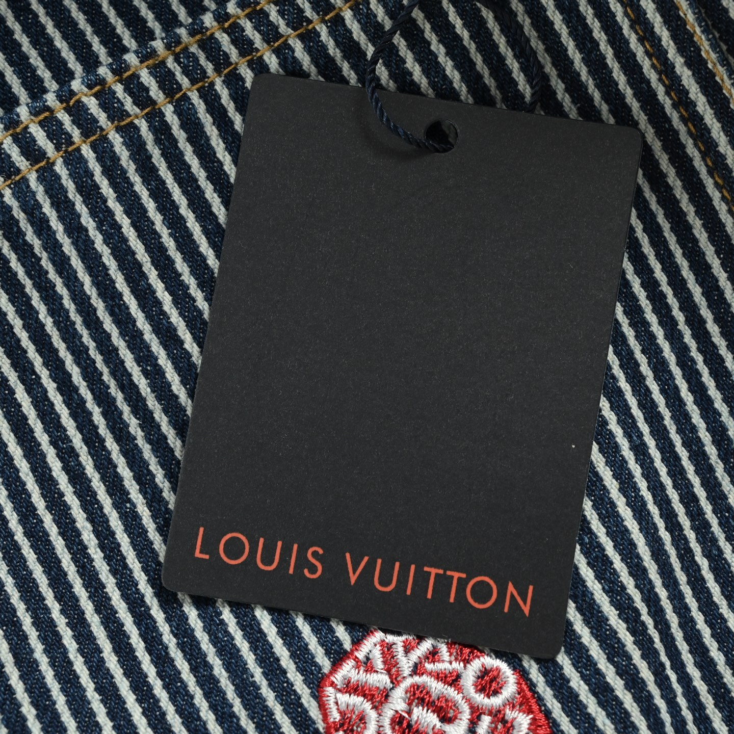 Louis Vuitton/路易威登 樱花刺绣竖条纹牛仔套装牛仔裤-High Quatity Cheap Brand wholesale wholesaler seller Clothes Bags handbags Sneakers Top Fashion Clothing Shoes from China Factory Chinese suppliers best Quality Beautiful Price Louis Vuitton/路易威登 樱花刺绣竖条纹牛仔套装牛仔裤