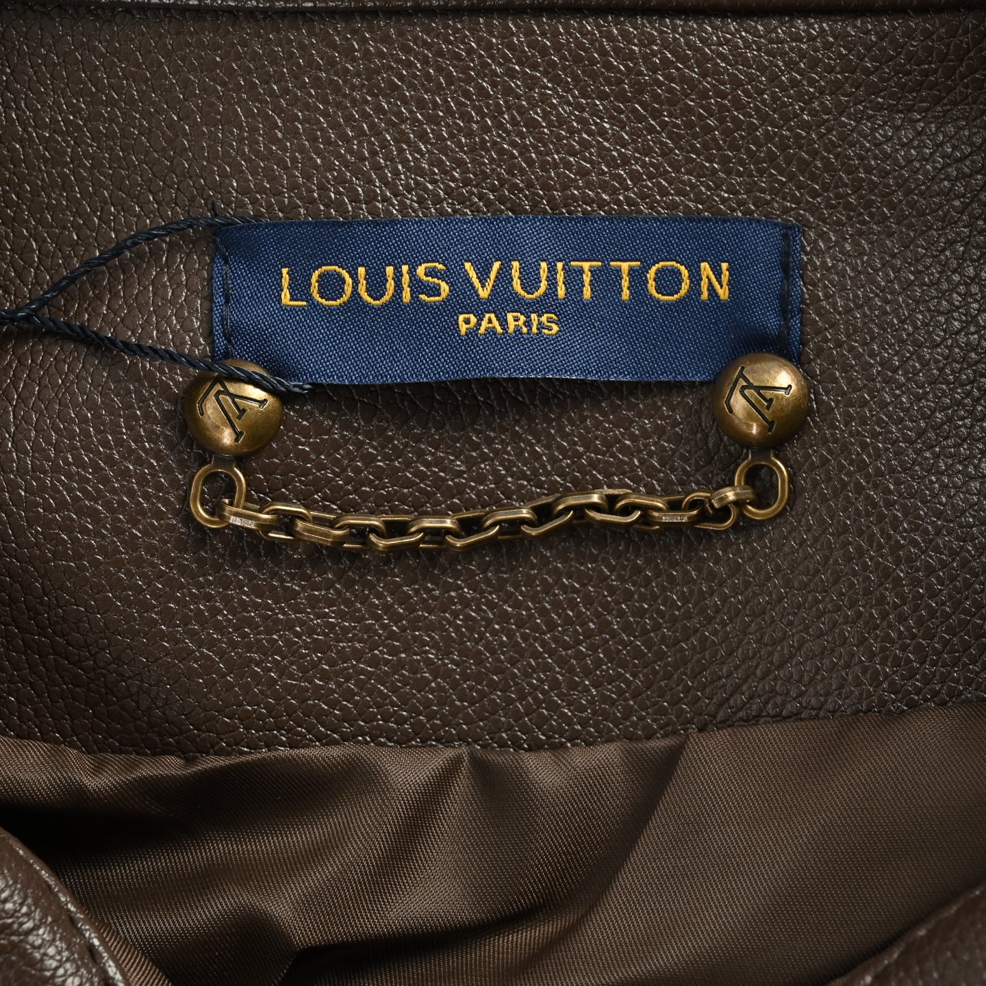 Louis Vuitton/路易威登 25Fw 老花拼接皮衣夹克外套