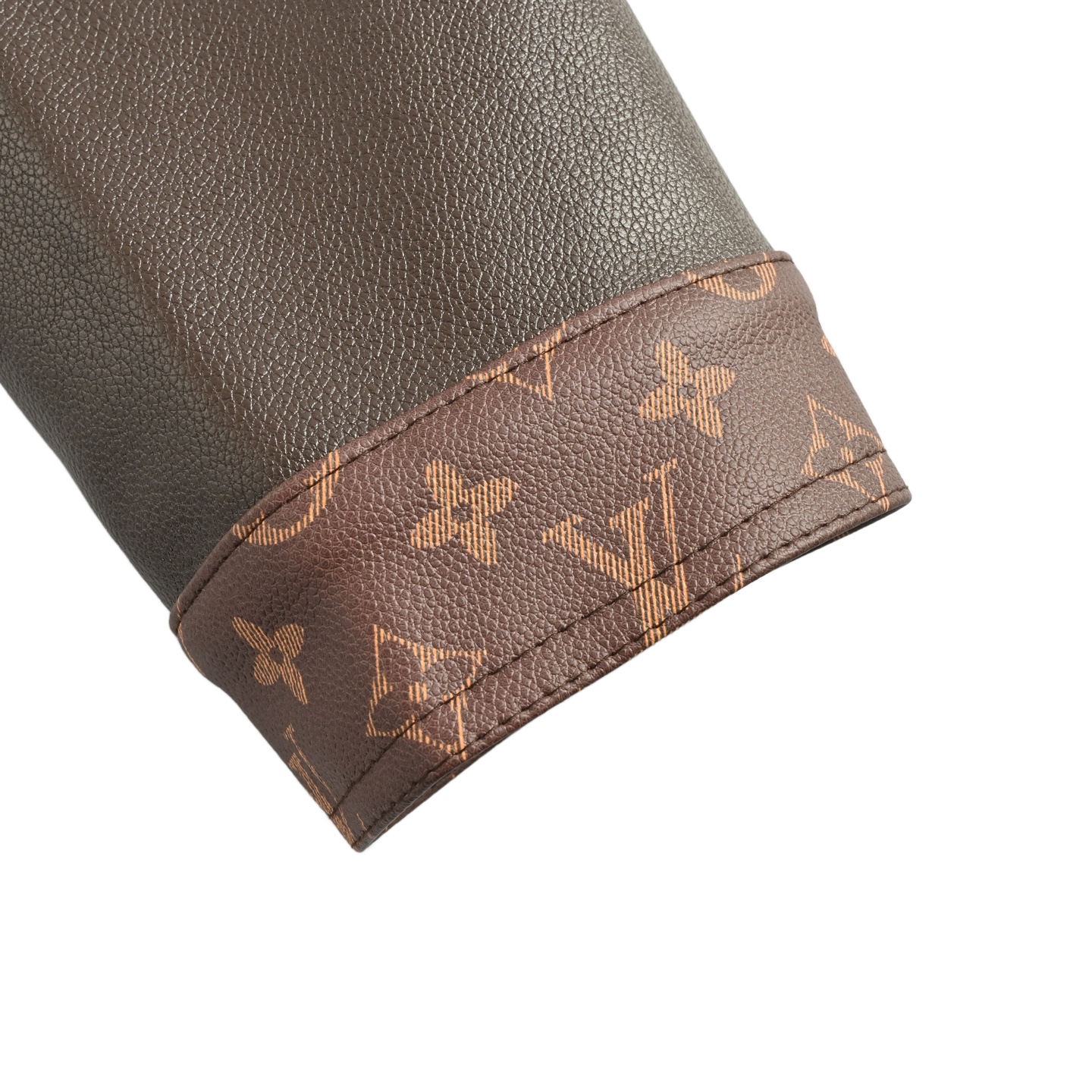 Louis Vuitton/路易威登 25Fw 老花拼接皮衣夹克外套