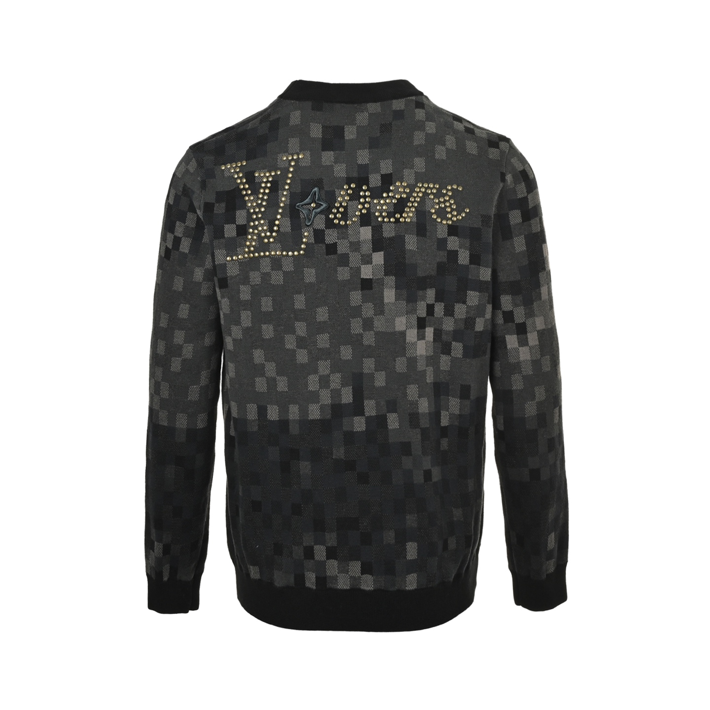 Louis Vuitton/路易威登 24Fw 后背铆钉马赛克圆领毛衣
