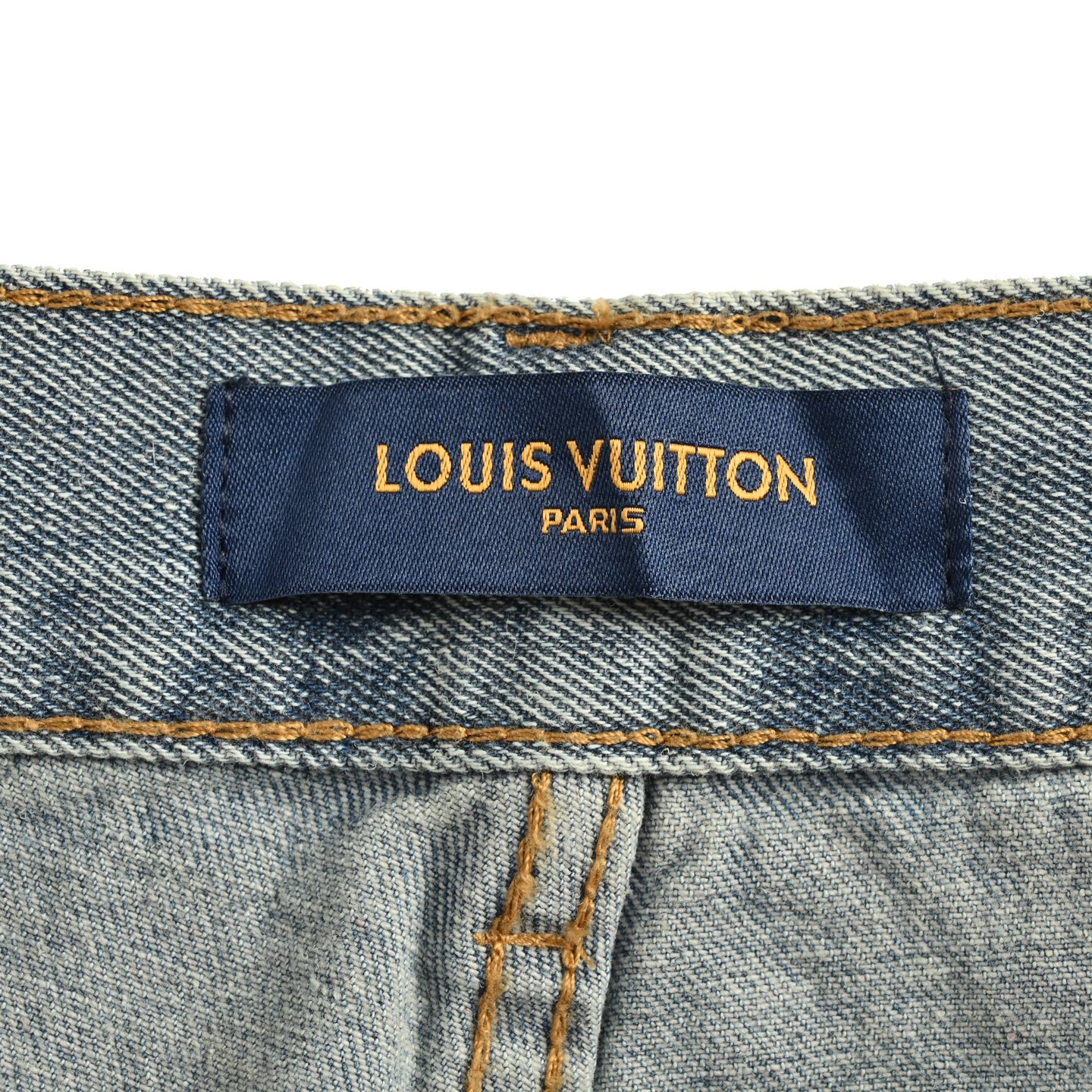 LouisVuitton/路易威登 拼接老花牛仔裤