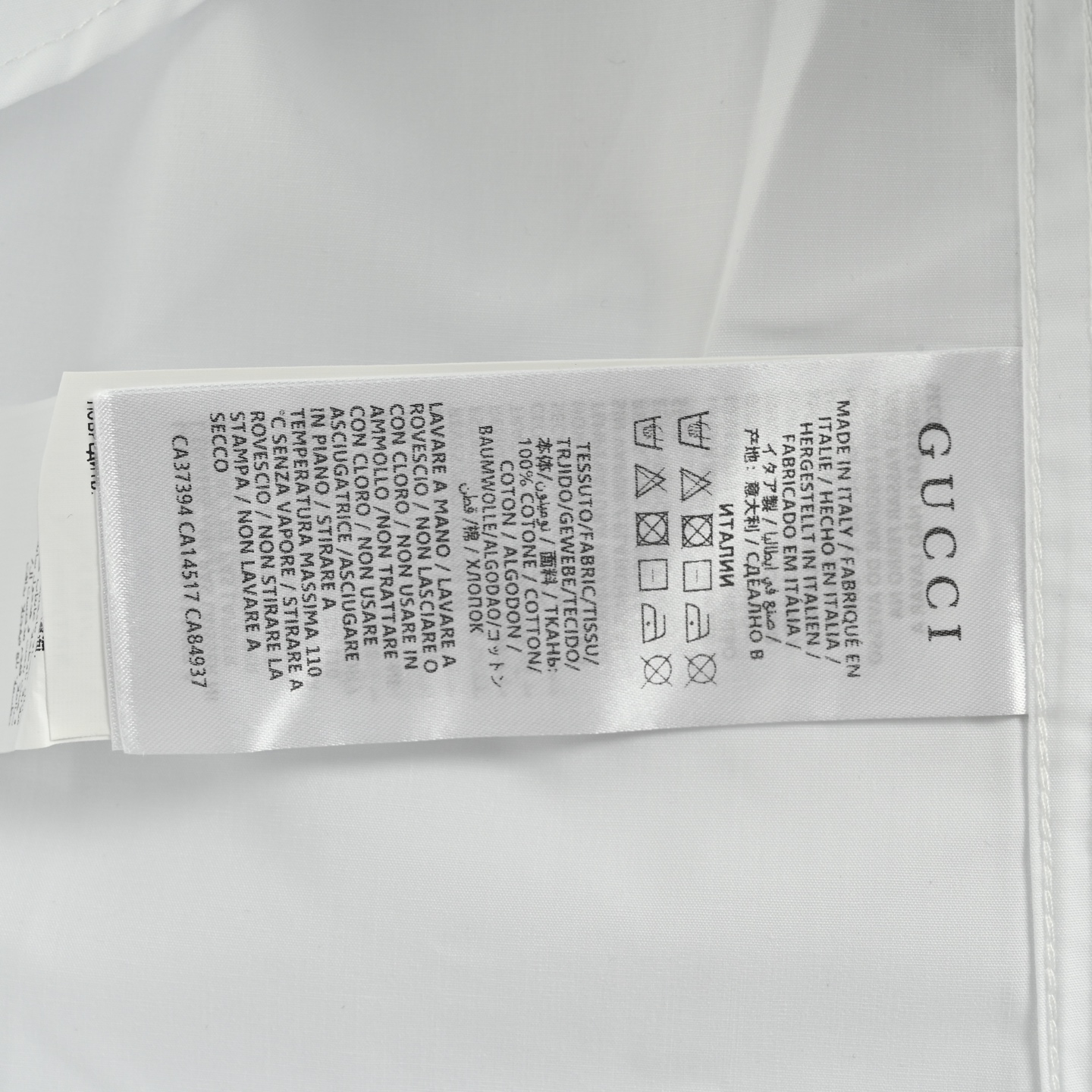 Gucci/古驰 船锚刺绣衬衫 GUCCI新款衬衫以白色棉府绸打造