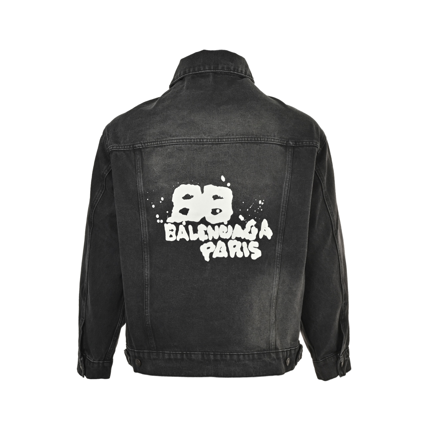 Balenciaga/巴黎世家 喷墨双B字母印花牛仔外套