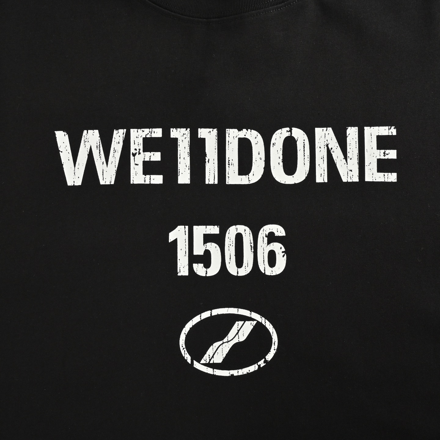 We11 Done 简约logo印花长袖T恤