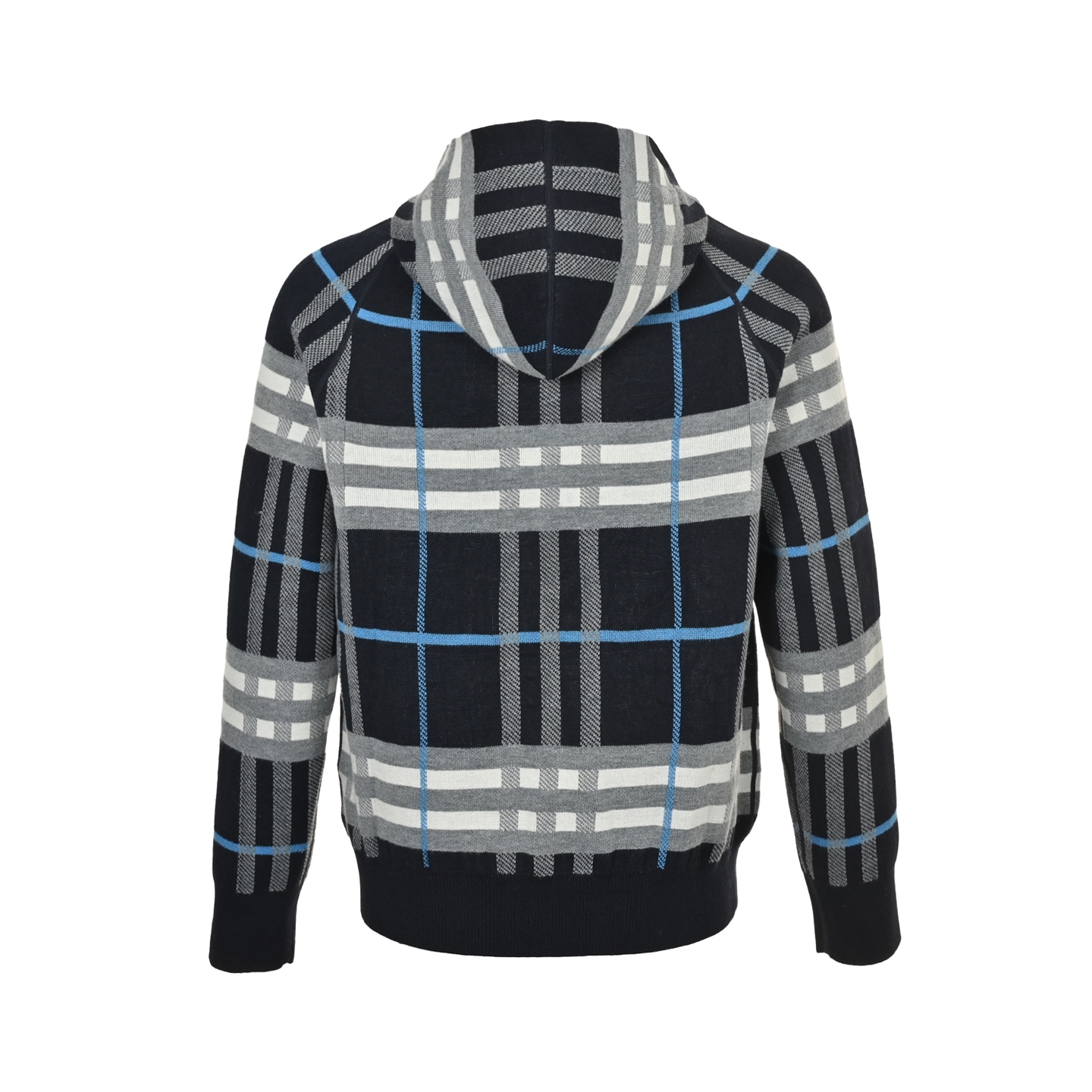 Burberry/巴宝莉 战马提花格纹双面穿毛衣外套