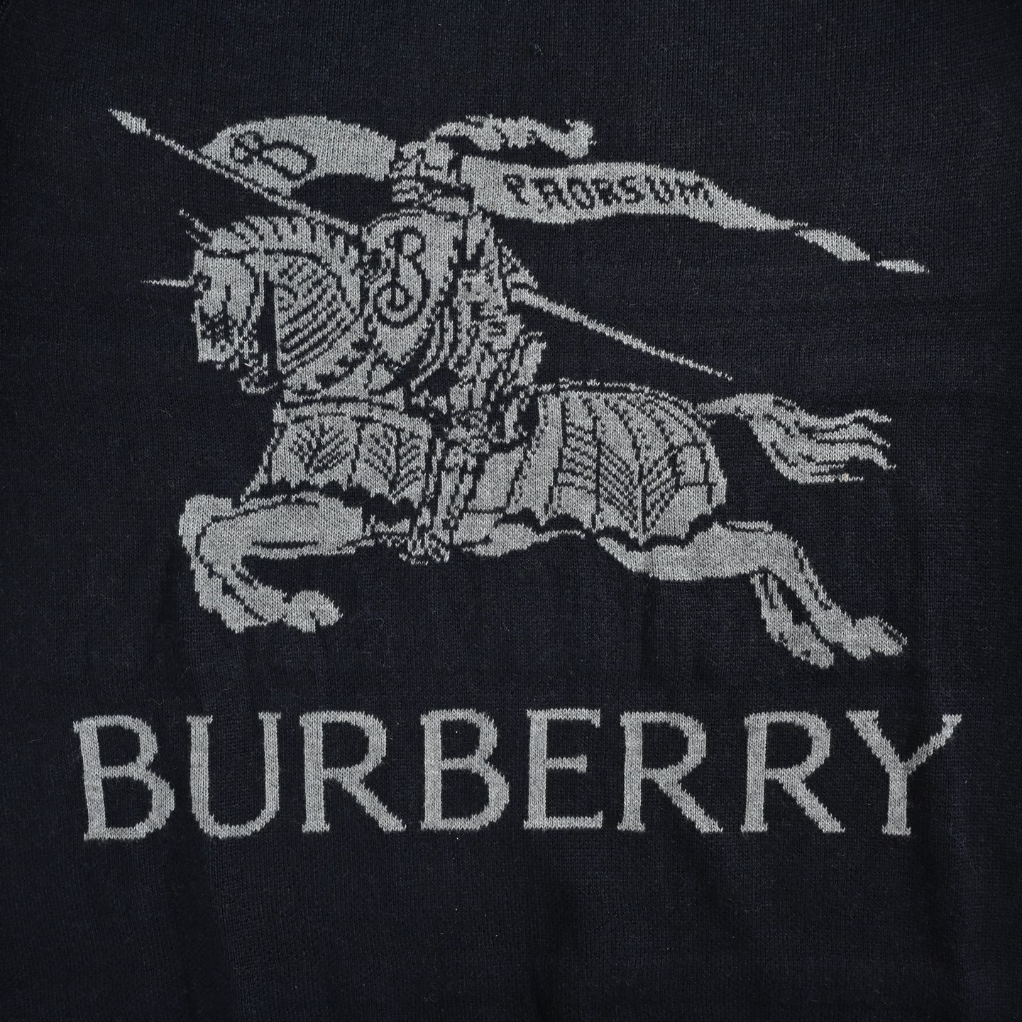 Burberry/巴宝莉 战马提花格纹双面穿毛衣外套
