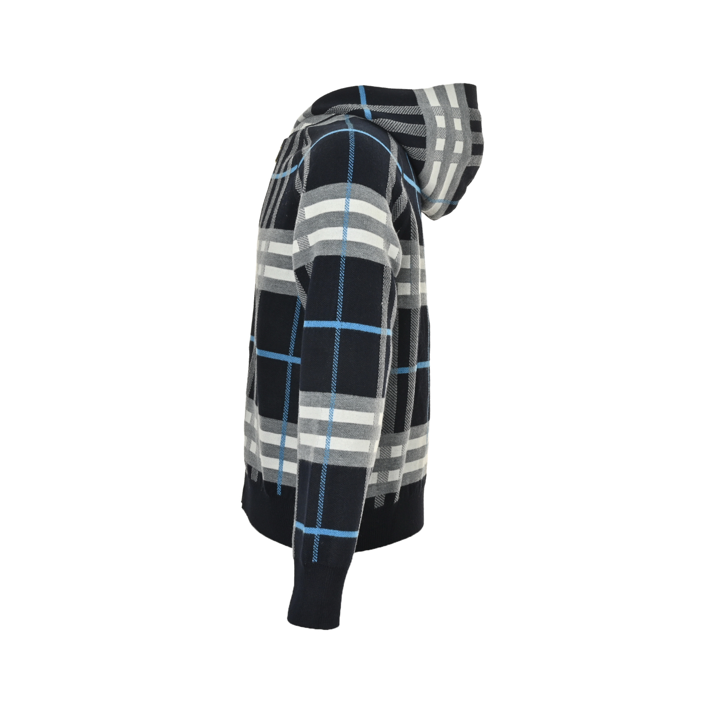Burberry/巴宝莉 战马提花格纹双面穿毛衣外套