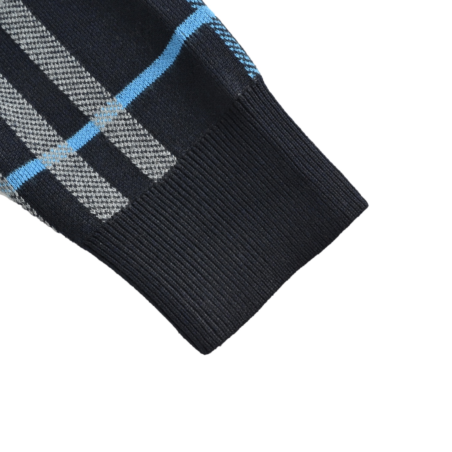 Burberry/巴宝莉 战马提花格纹双面穿毛衣外套