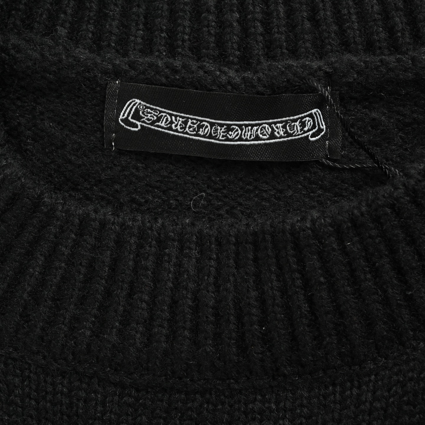 Chrome Hearts/克罗心 刺绣圆盘梵文十字架破洞毛衣 Chrome Hearts/克罗心 刺绣圆盘梵文十字架破洞毛衣