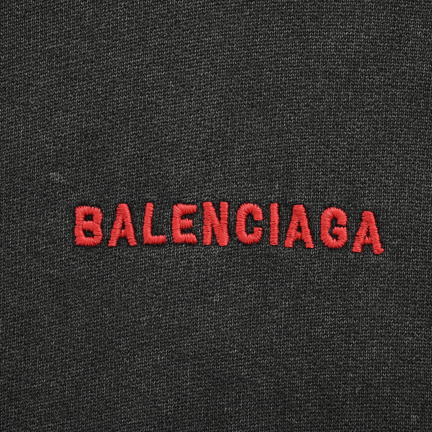 Balenciaga/巴黎世家 25Fw 前后刺绣水洗连帽卫衣洗水黑