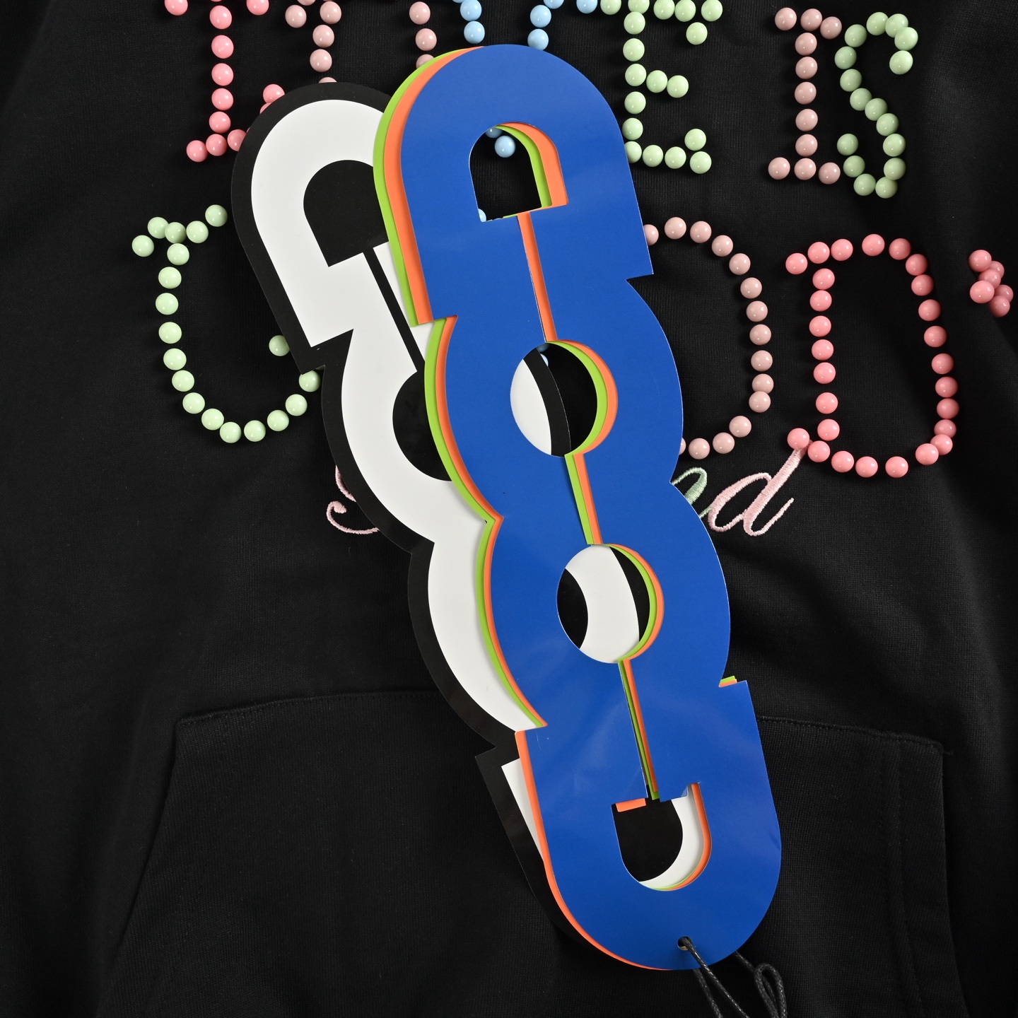 GOODBRAND 限定马卡龙彩色珍珠字母连帽卫衣