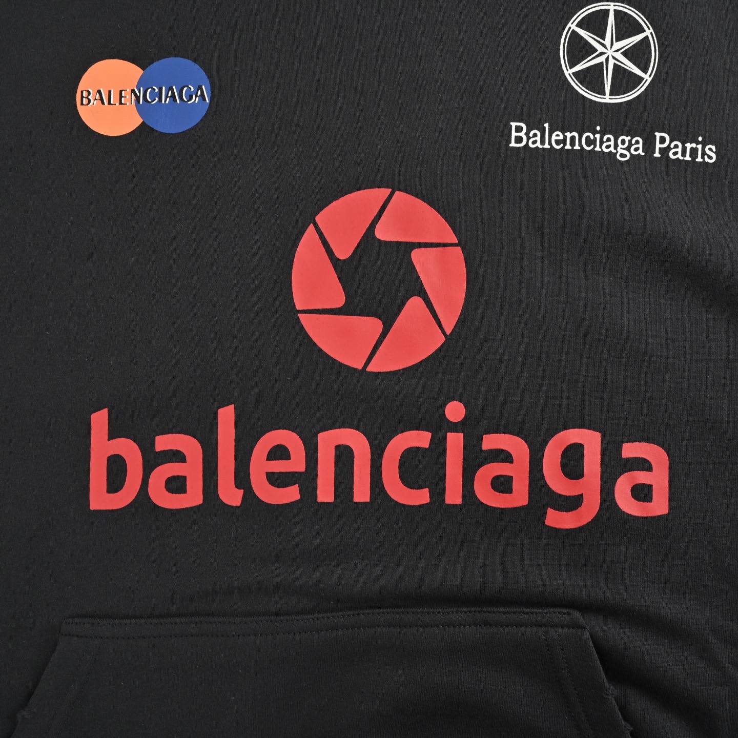 Balenciaga/巴黎世家 多标印花连帽卫衣