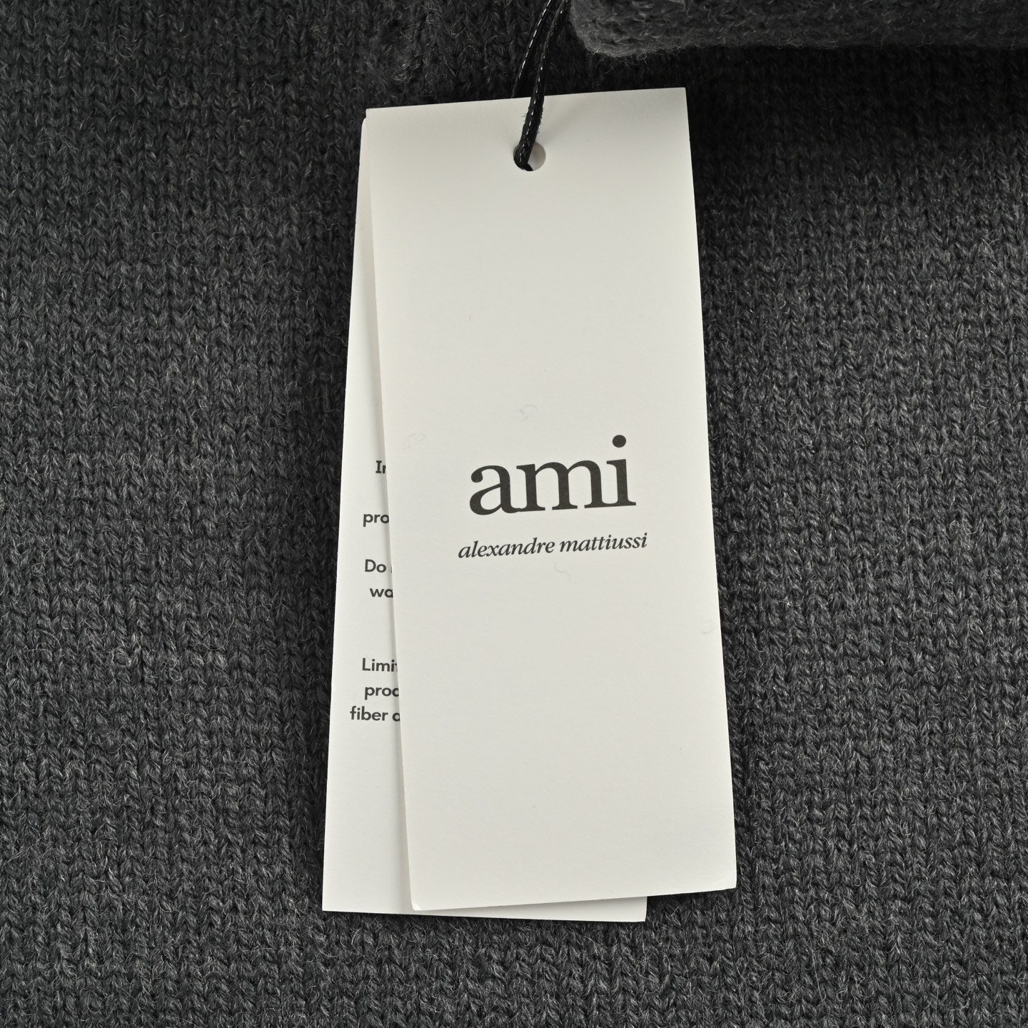 Ami 25Fw 爱心提花翻领Polo毛衣