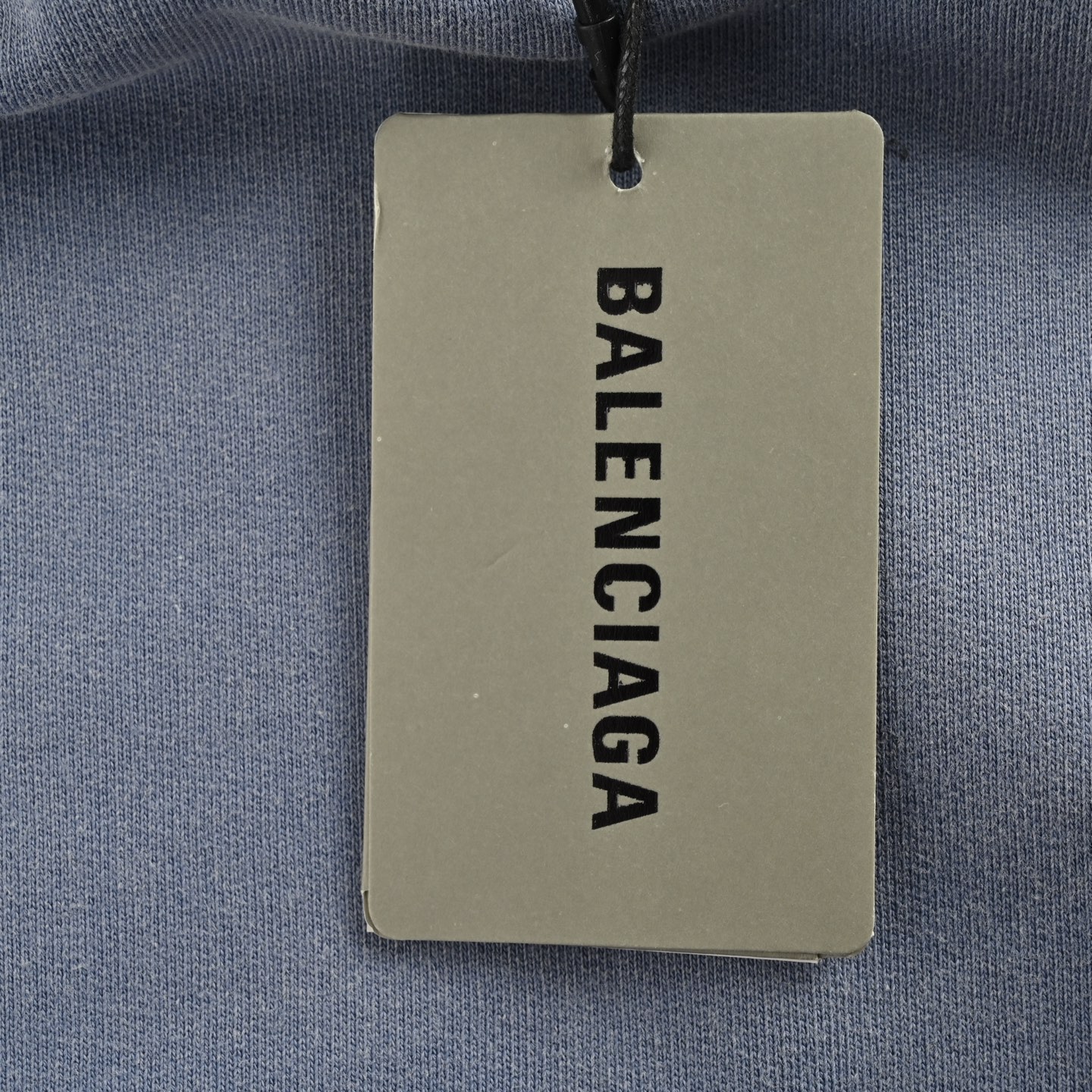 Balenciaga/巴黎世家 25Fw 可乐印花做旧水洗连帽卫衣喷砂蓝