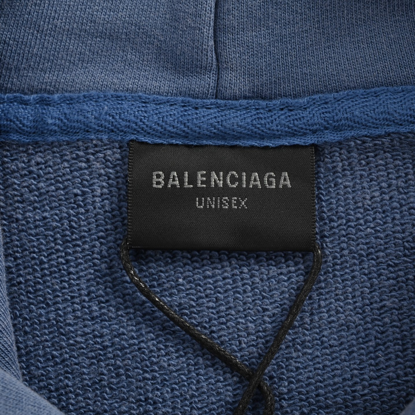 Balenciaga/巴黎世家 25Fw 可乐印花做旧水洗连帽卫衣喷砂蓝