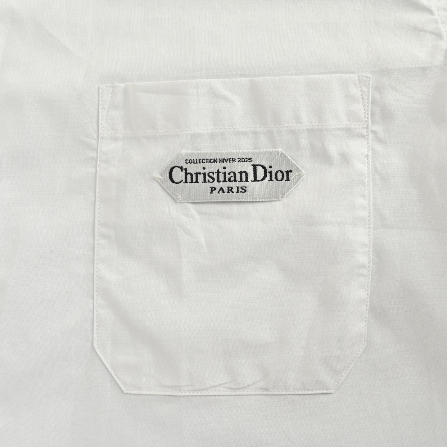 Dior/迪奥 方长标府绸翻领贴袋长袖衬衫 Dior/迪奥 方长标府绸翻领贴袋长袖衬衫