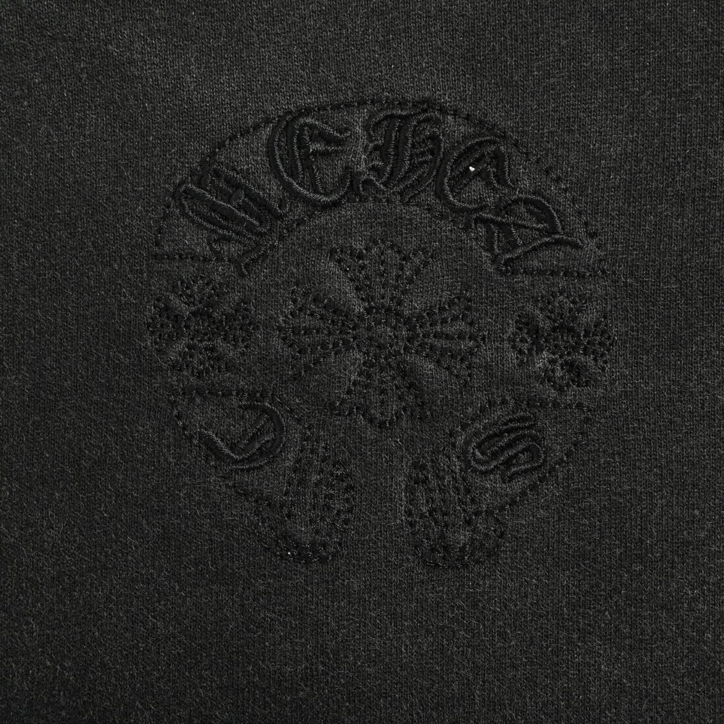 Chrome Hearts/克罗心 25Fw 后背贴布做旧水洗连帽卫衣