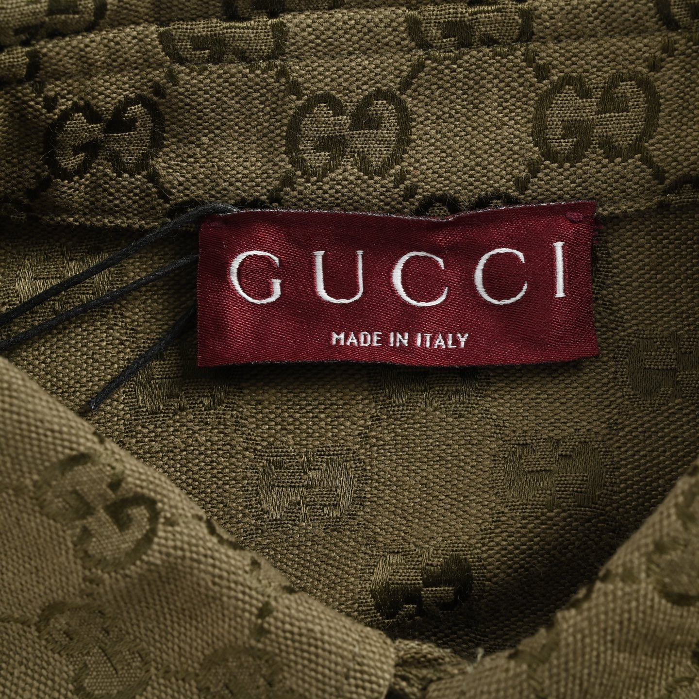 Gucci/古驰 纽扣对花双G满印提花立领衬衫外套